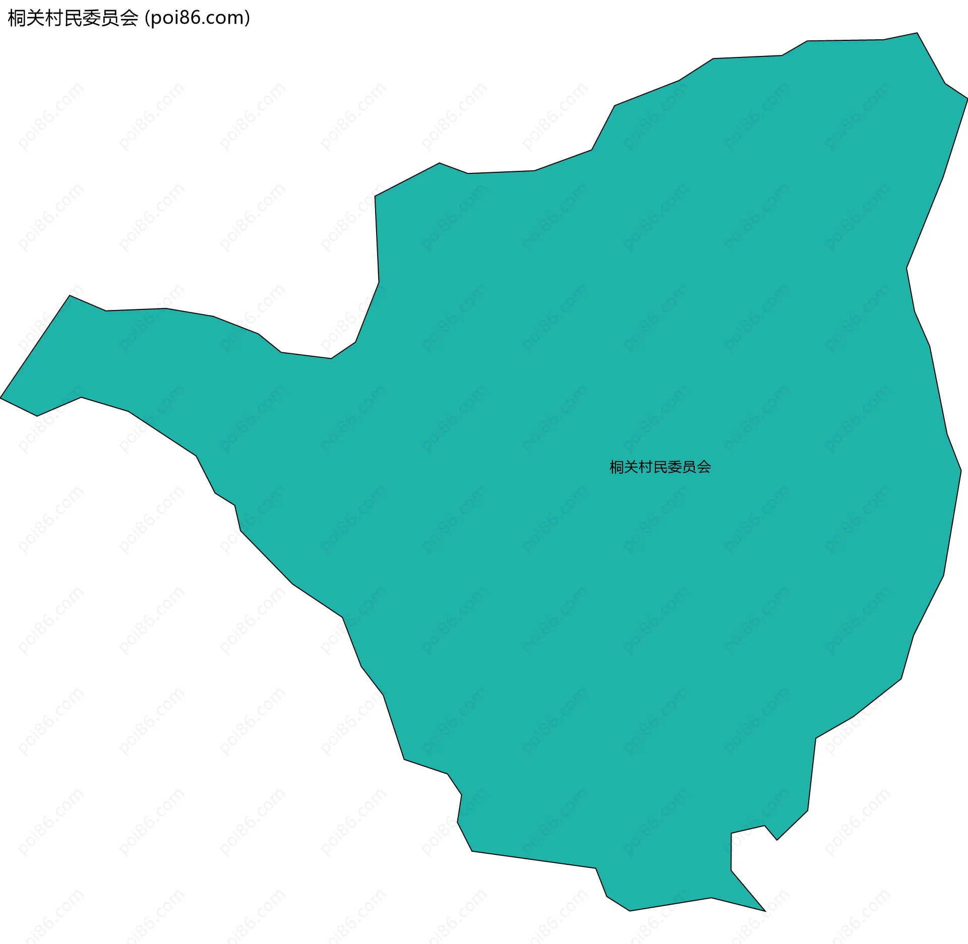 桐关村民委员会边界地图