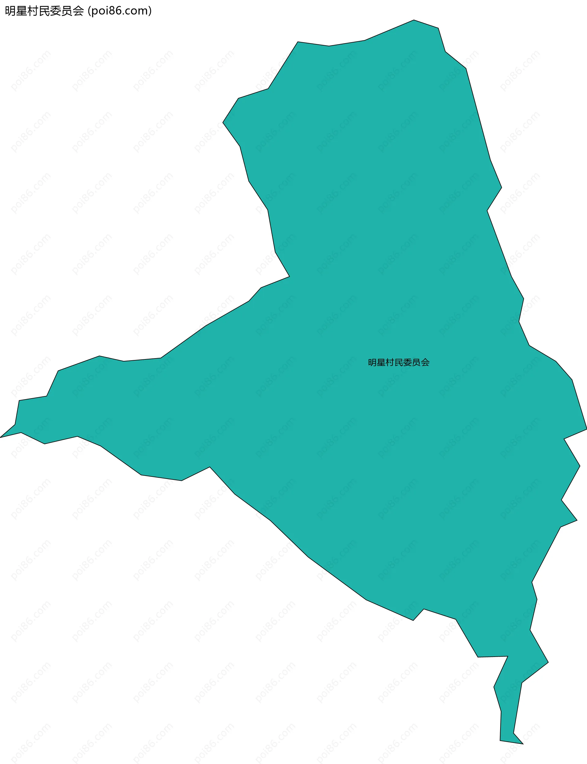 明星村民委员会边界地图