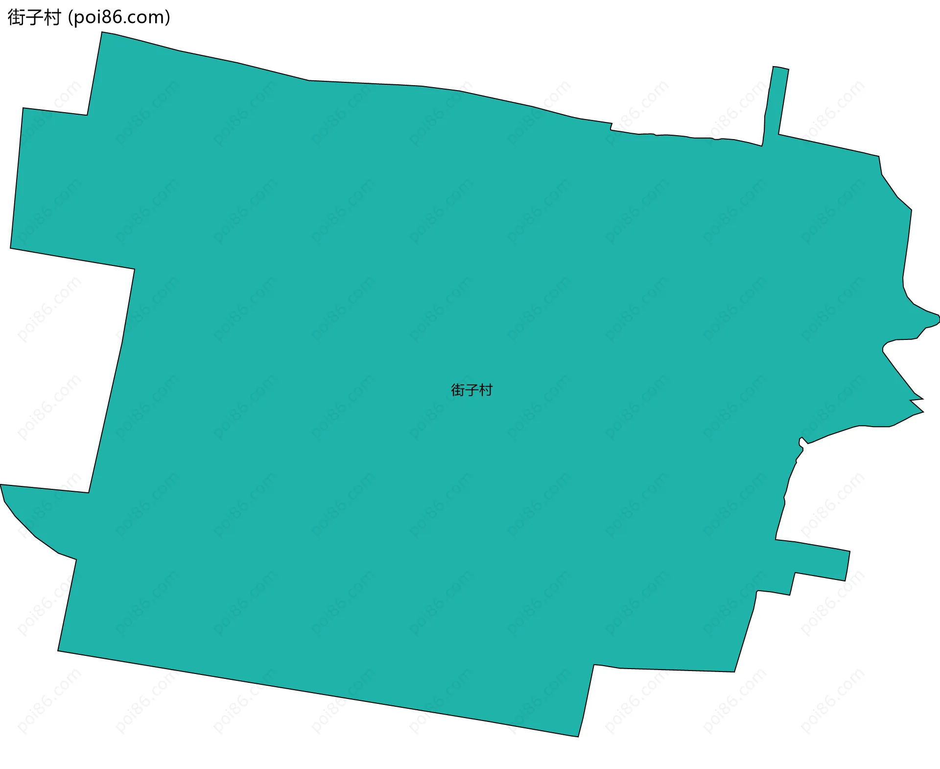 街子村边界地图