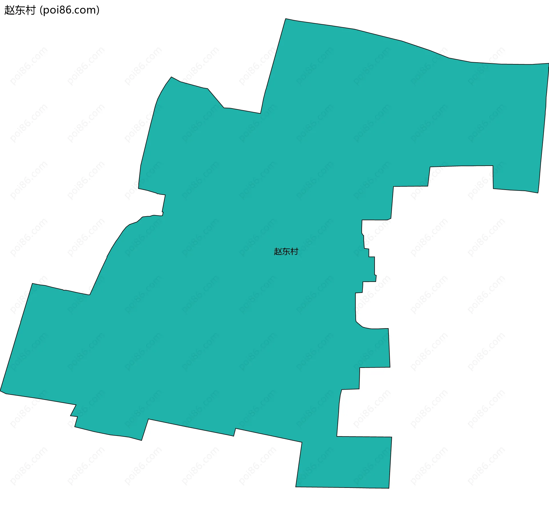 赵东村边界地图
