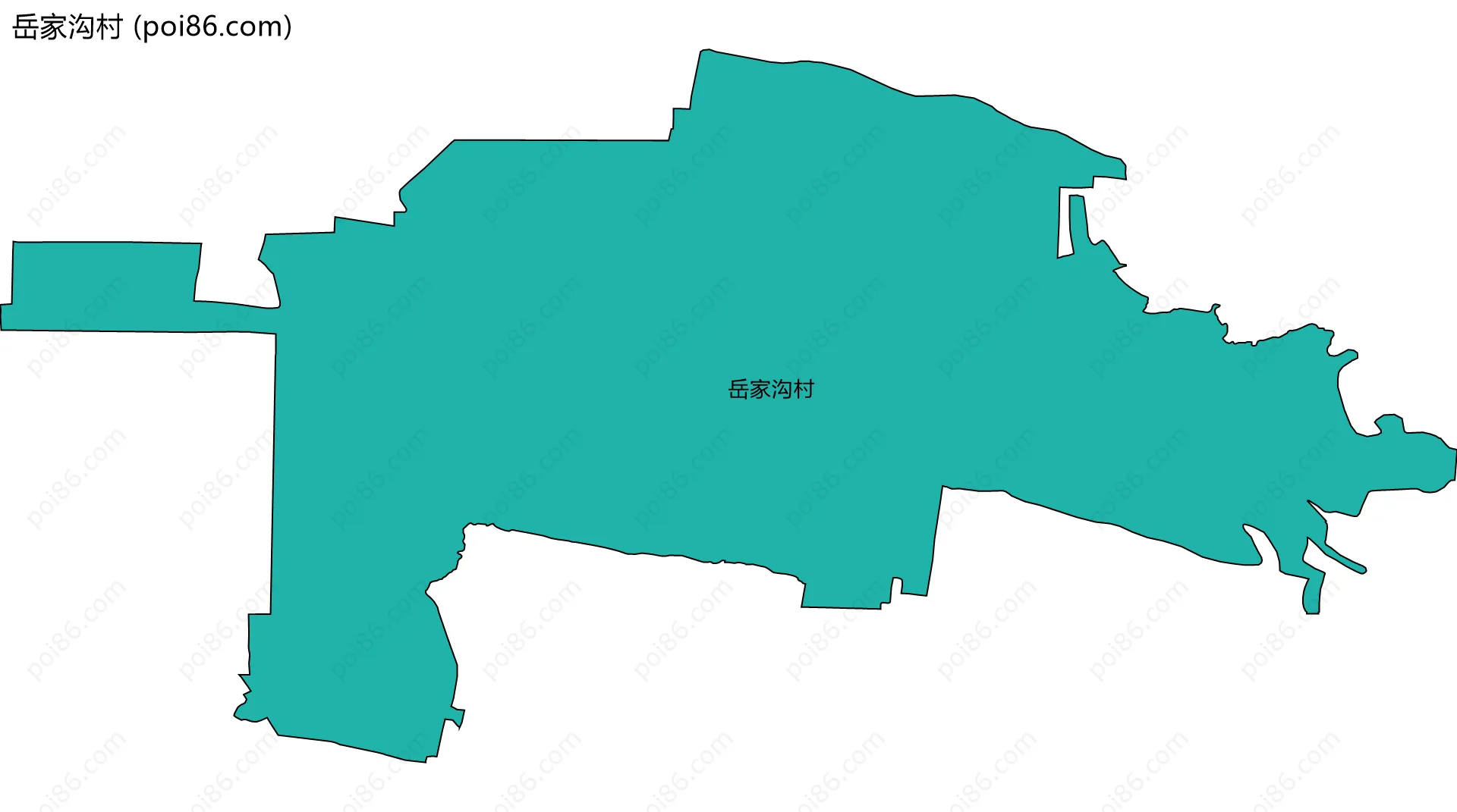 岳家沟村边界地图