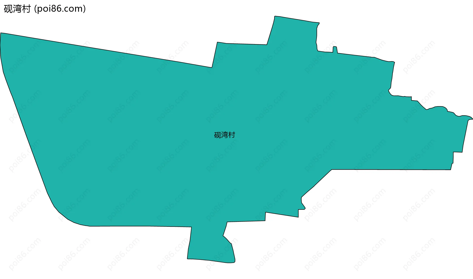 砚湾村边界地图