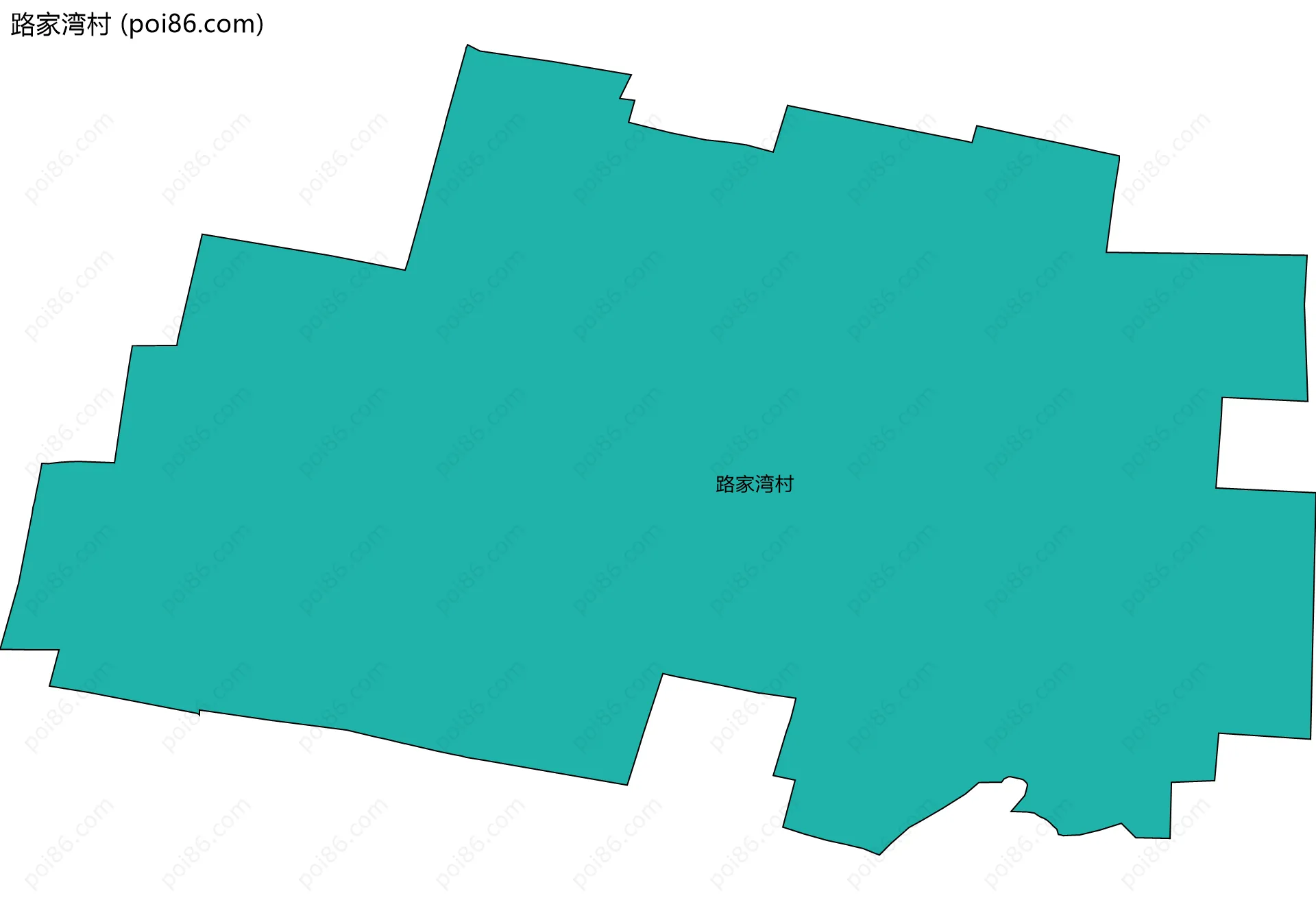 路家湾村边界地图