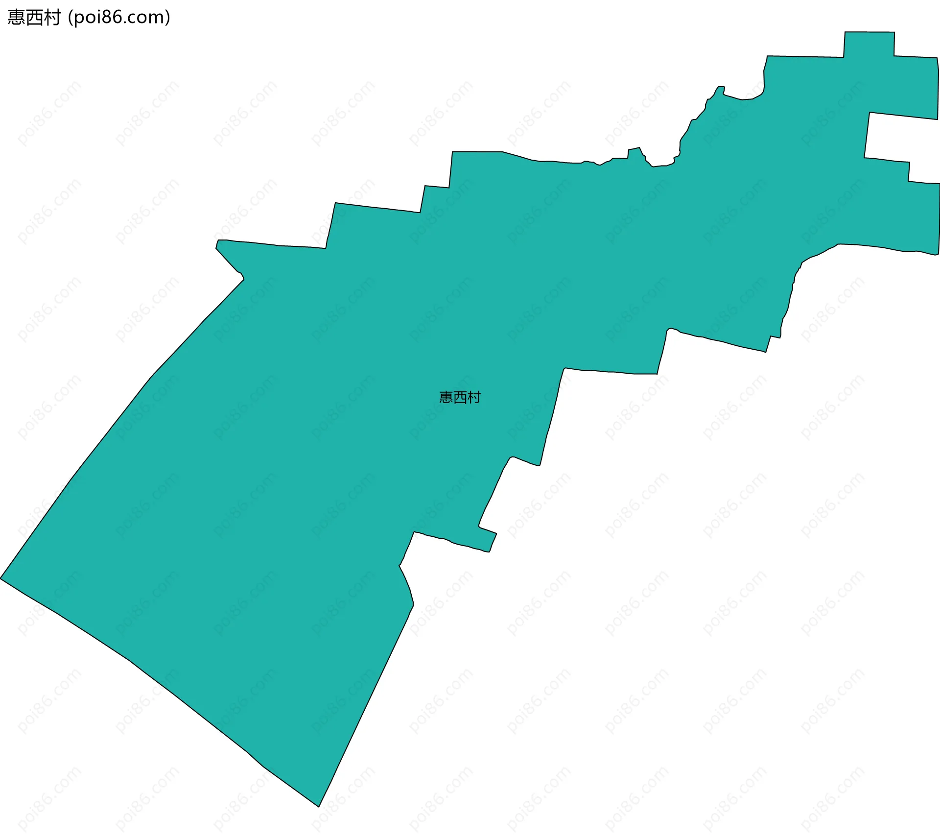 惠西村边界地图