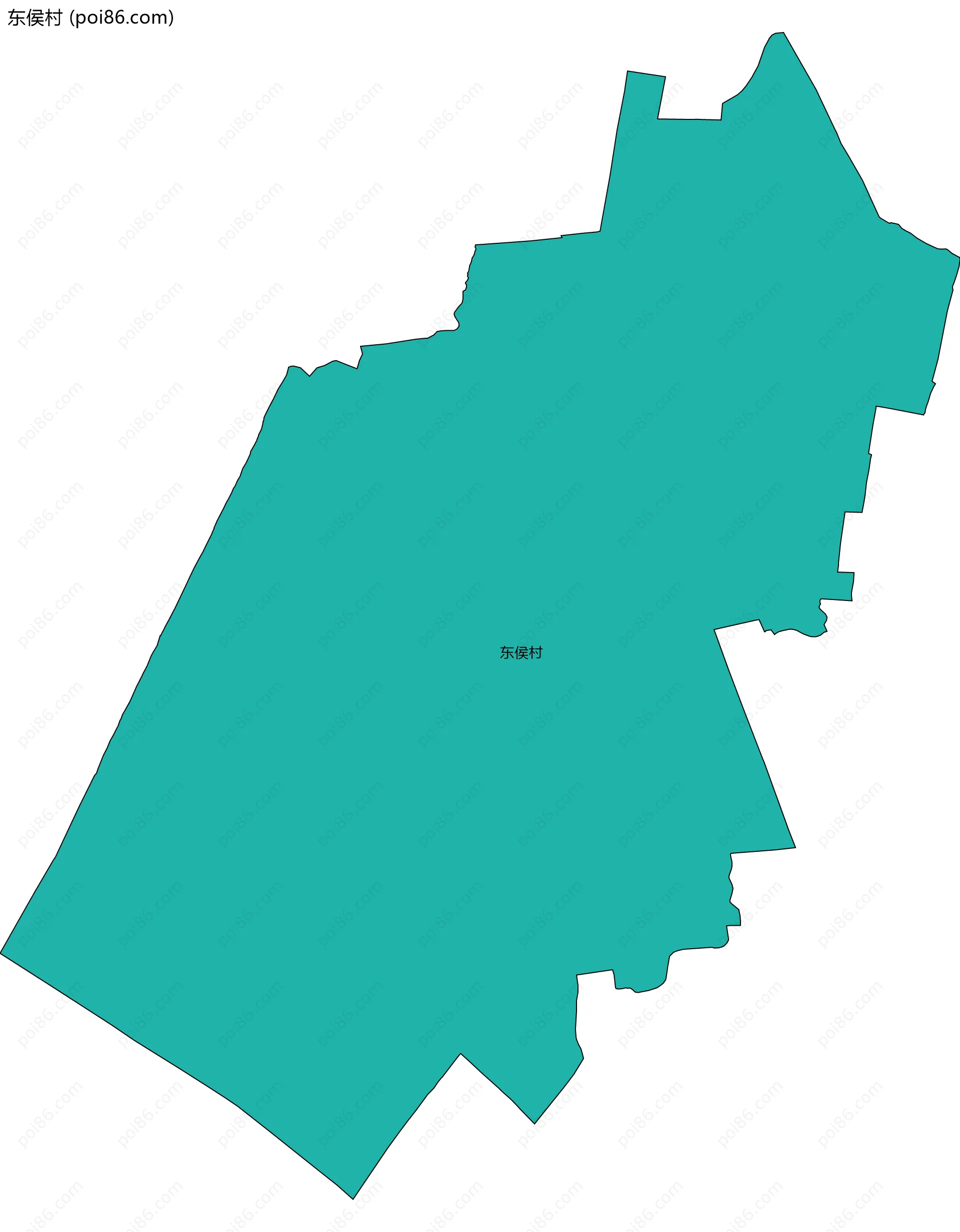 东侯村边界地图