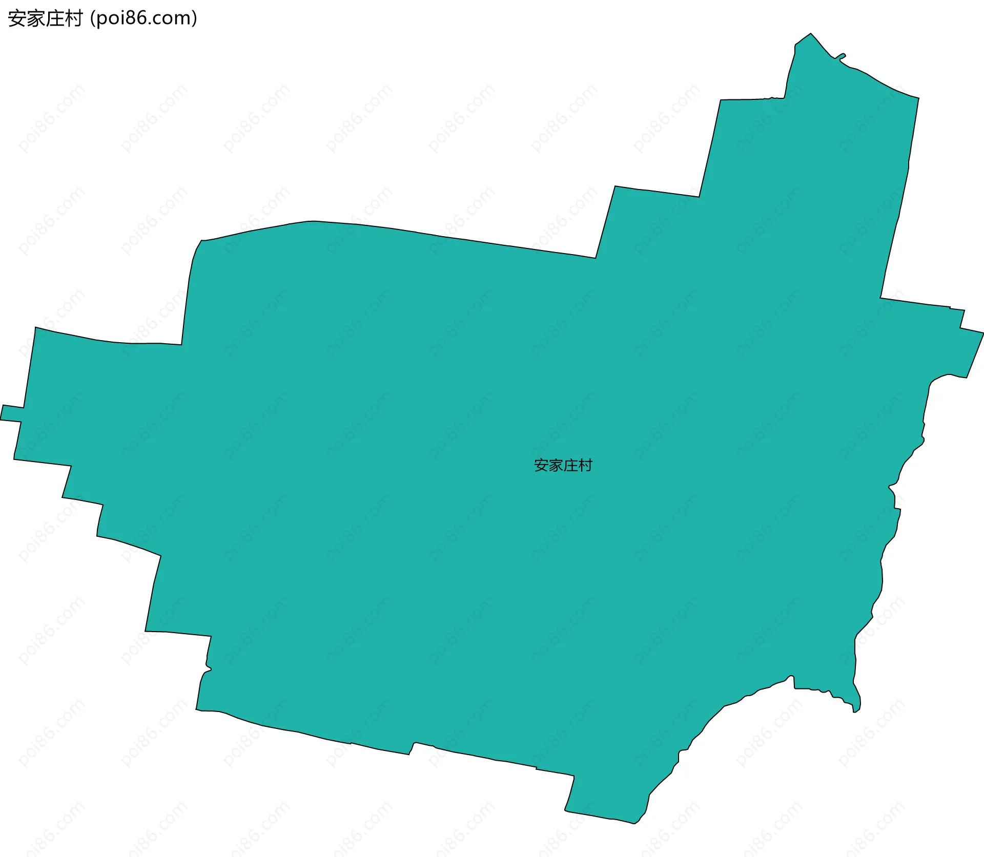 安家庄村边界地图