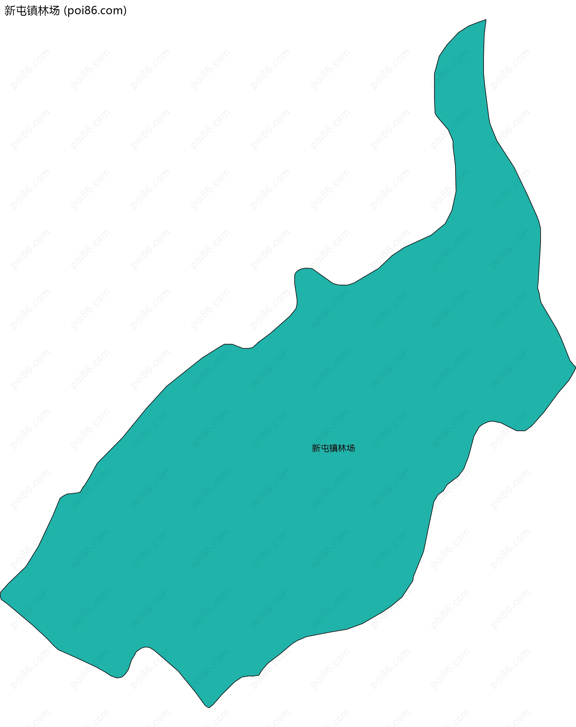 新屯镇林场边界地图