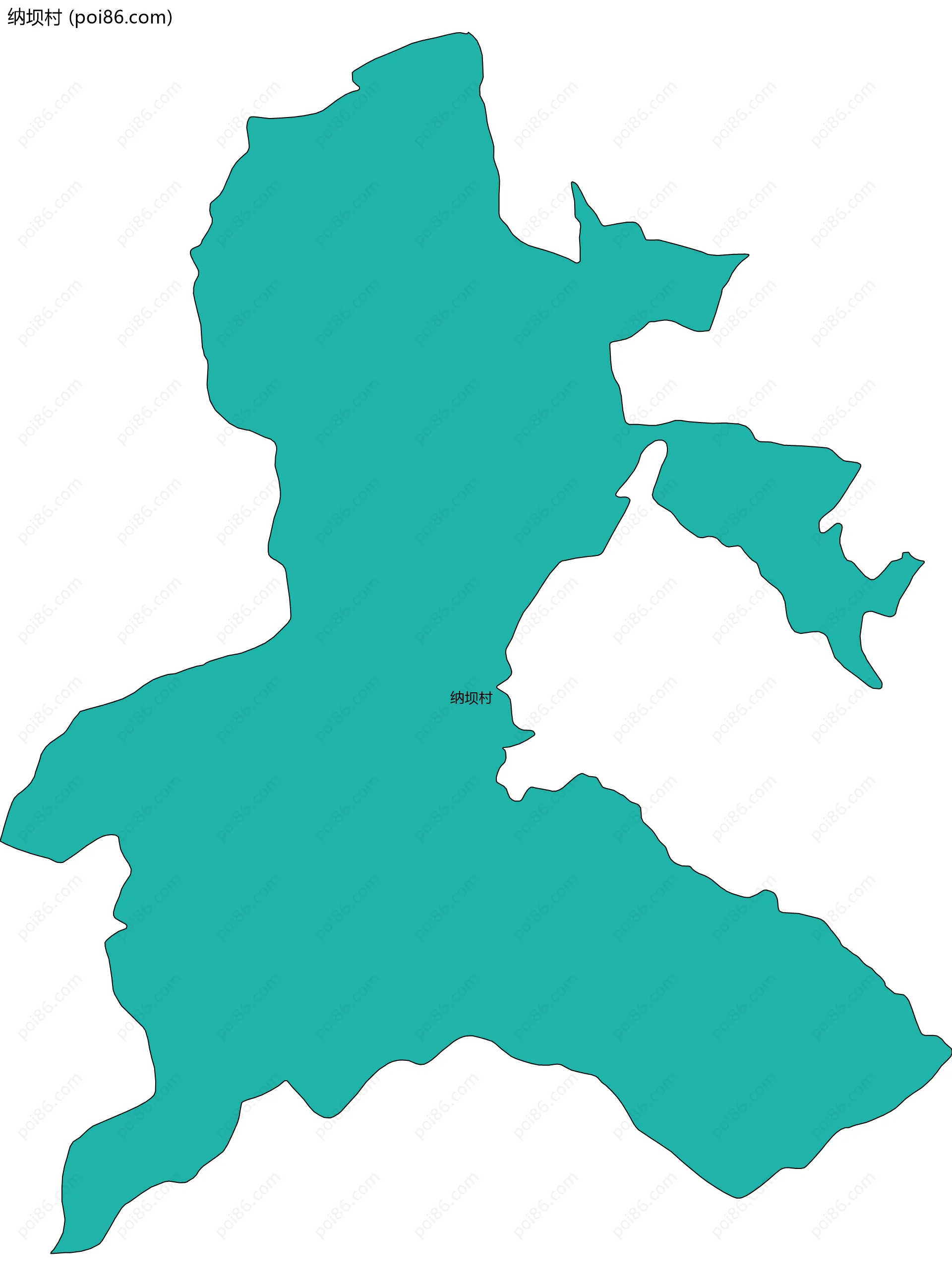 纳坝村边界地图