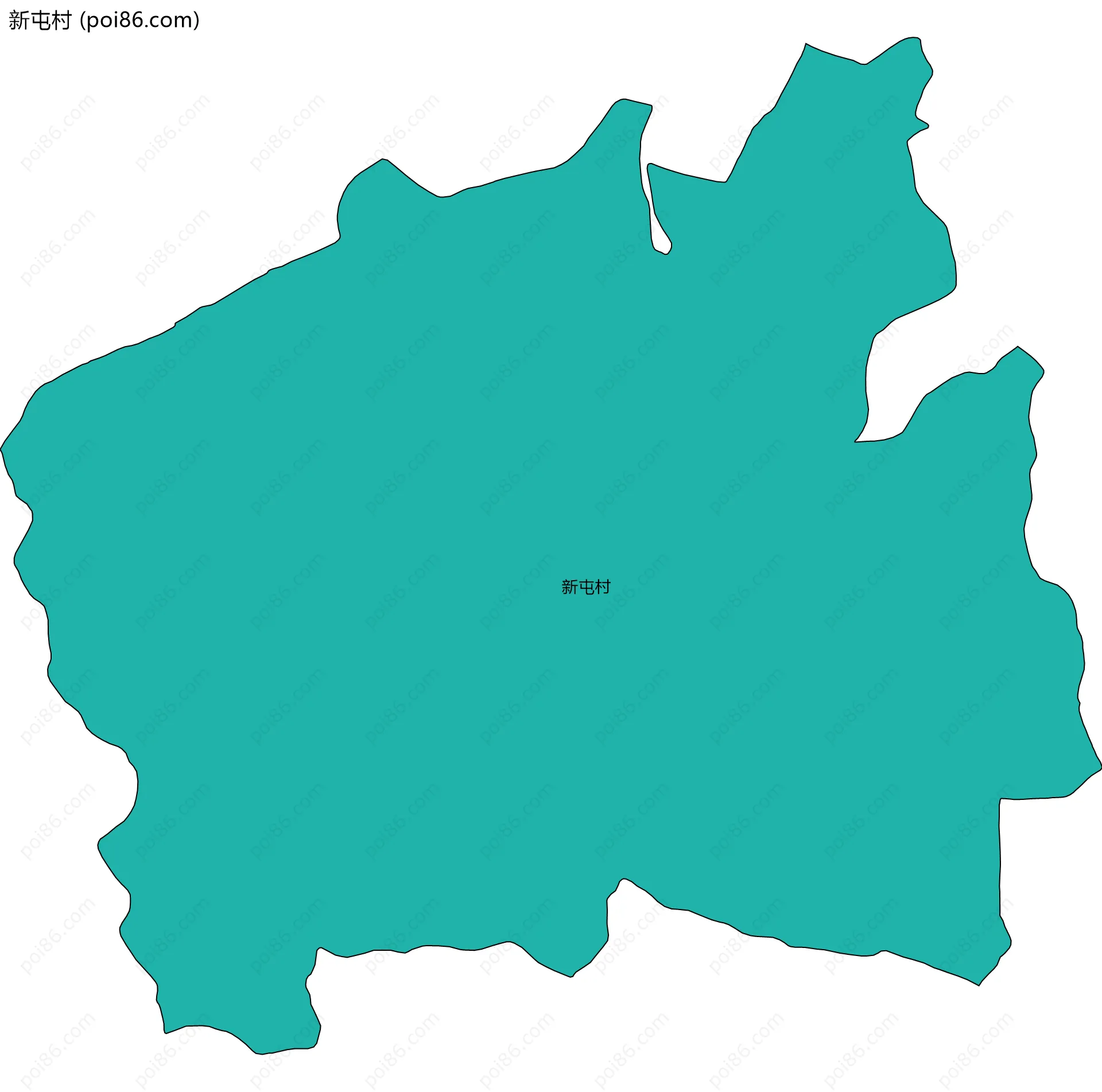 新屯村边界地图