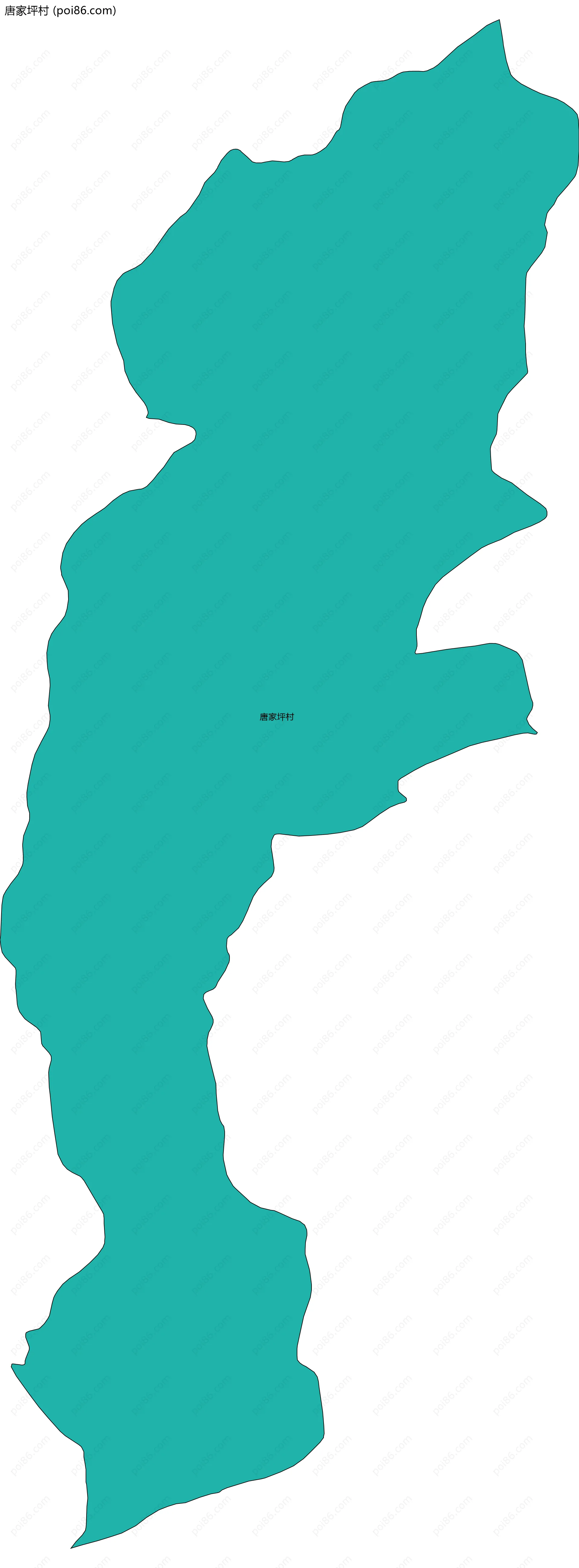 唐家坪村边界地图