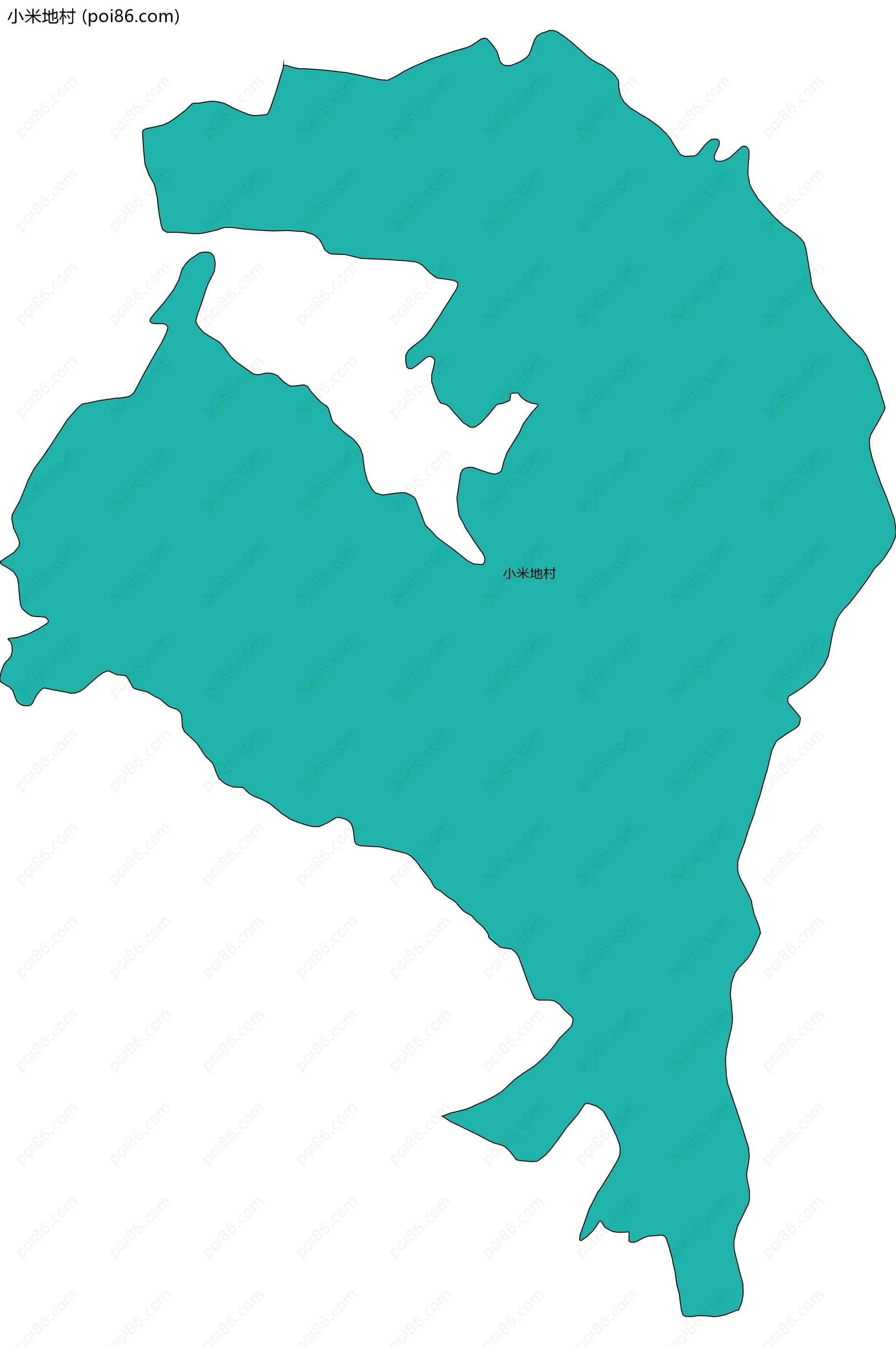 小米地村边界地图