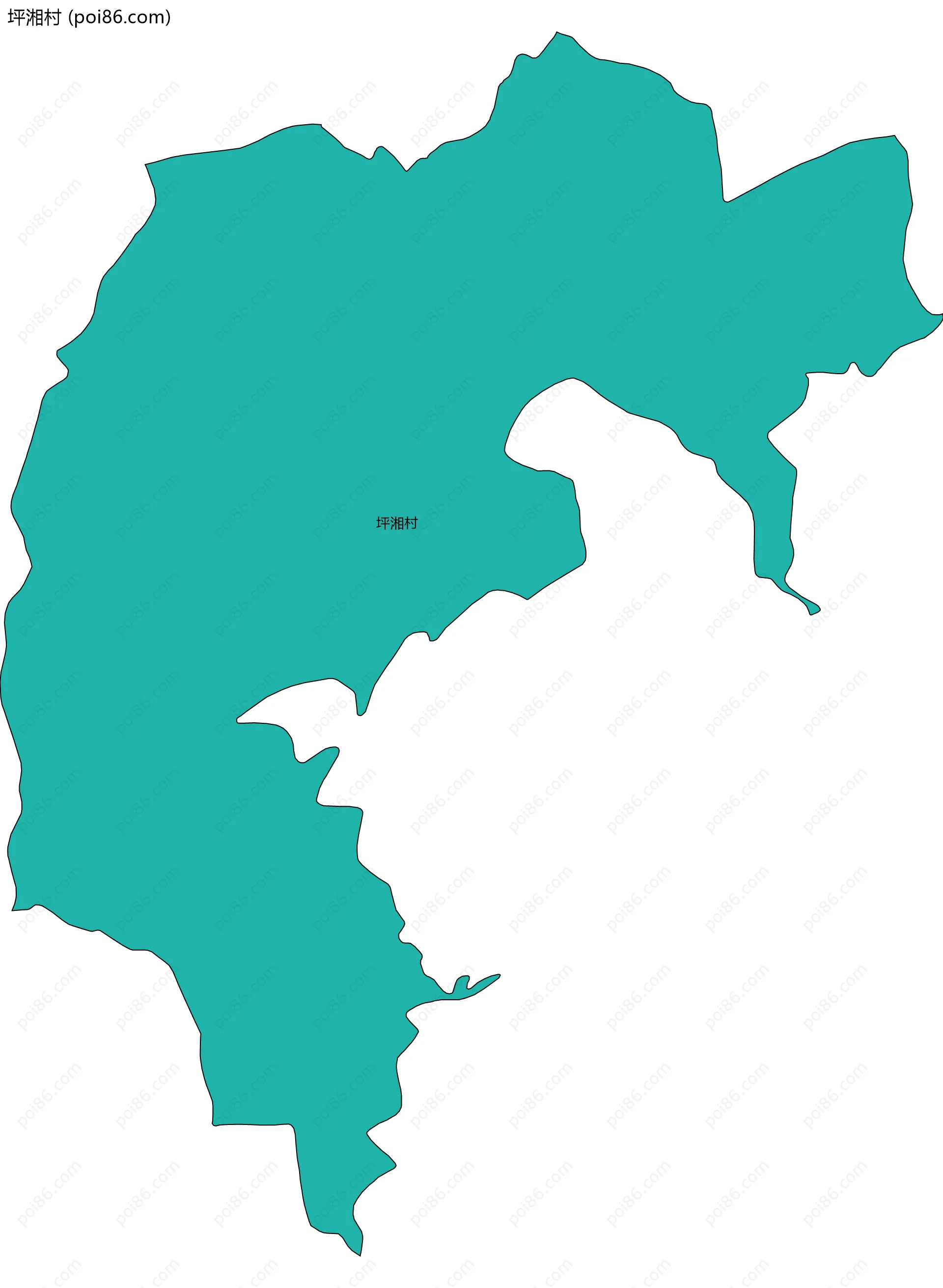 坪湘村边界地图