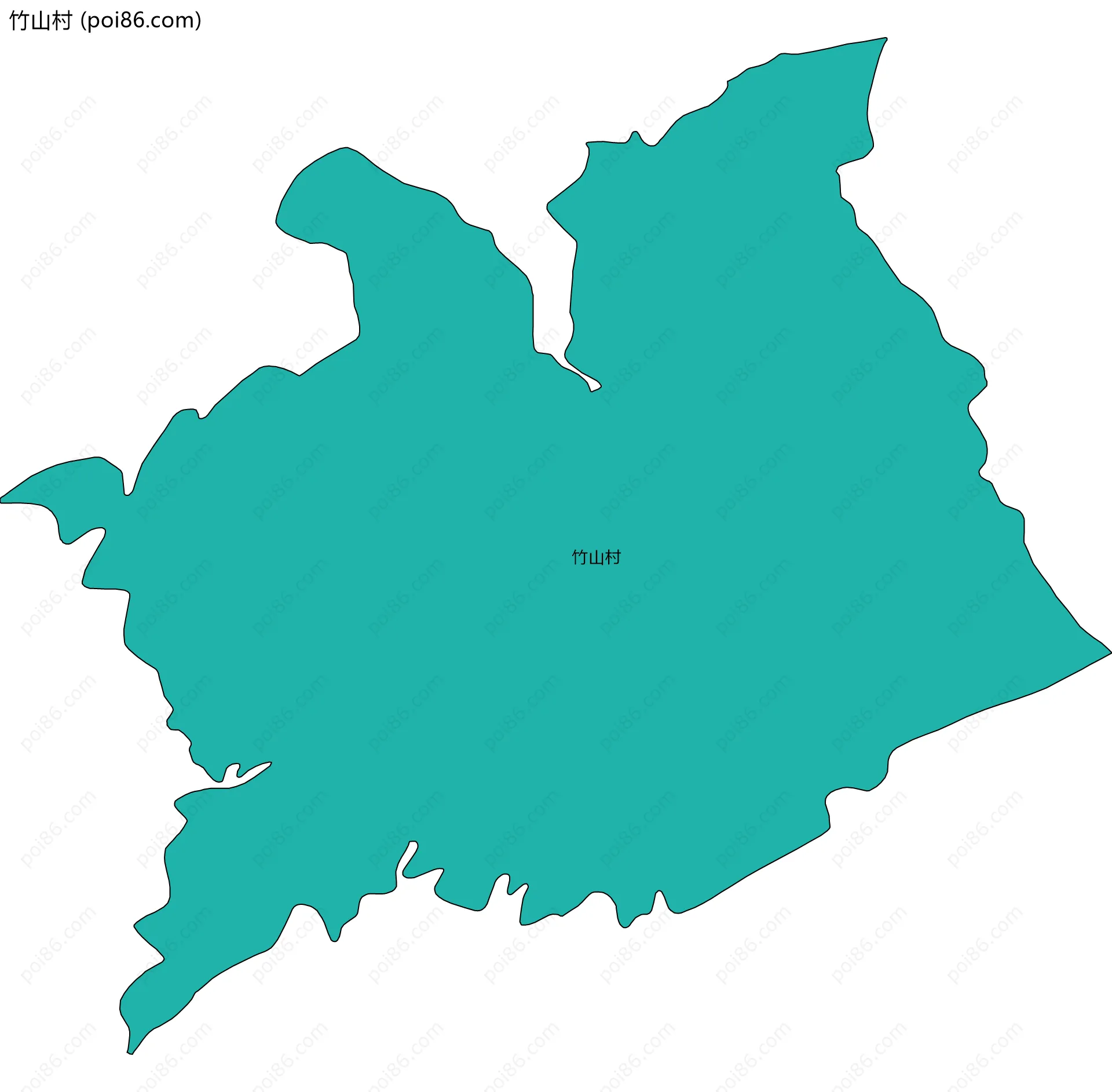 竹山村边界地图