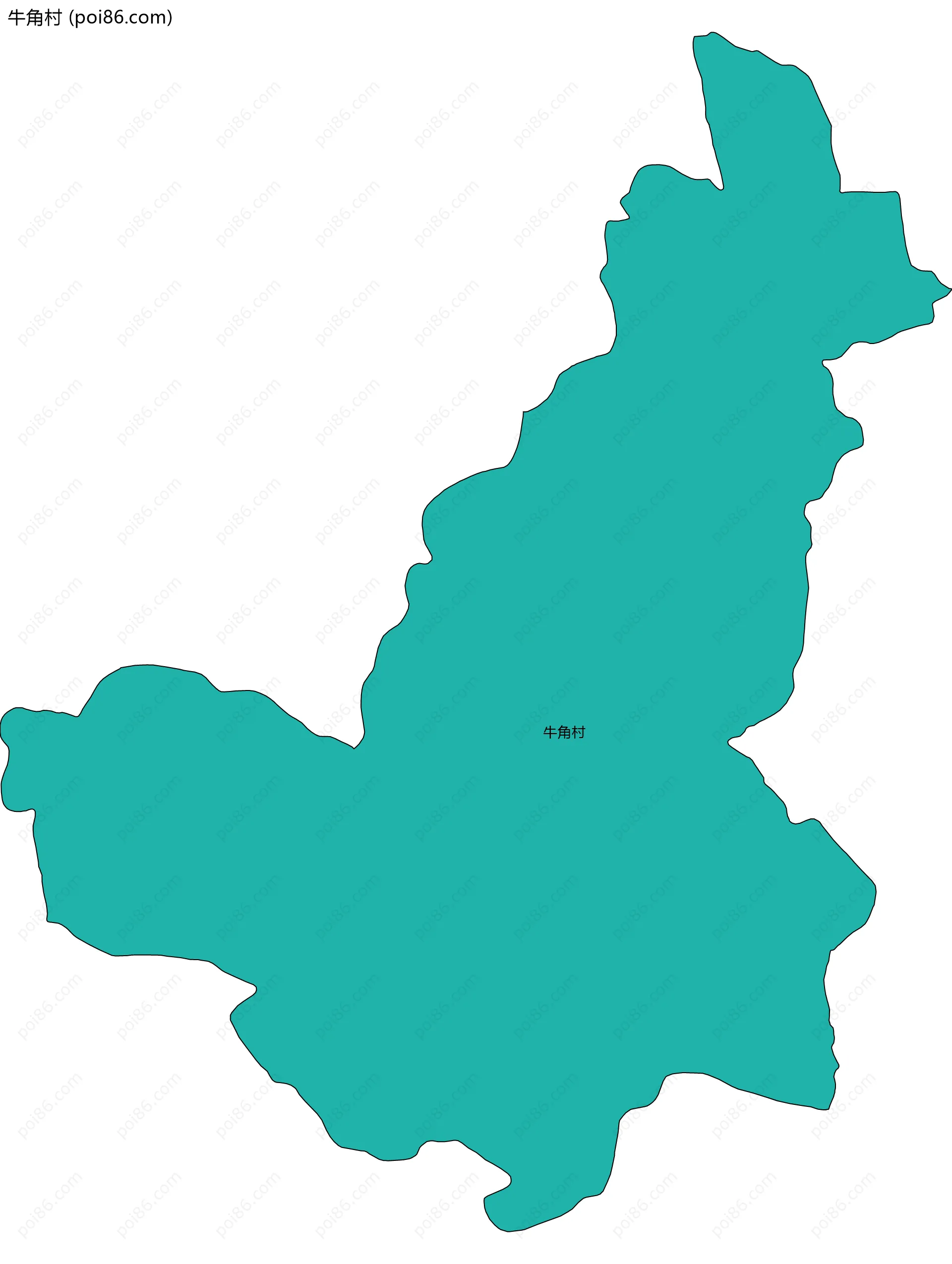 牛角村边界地图