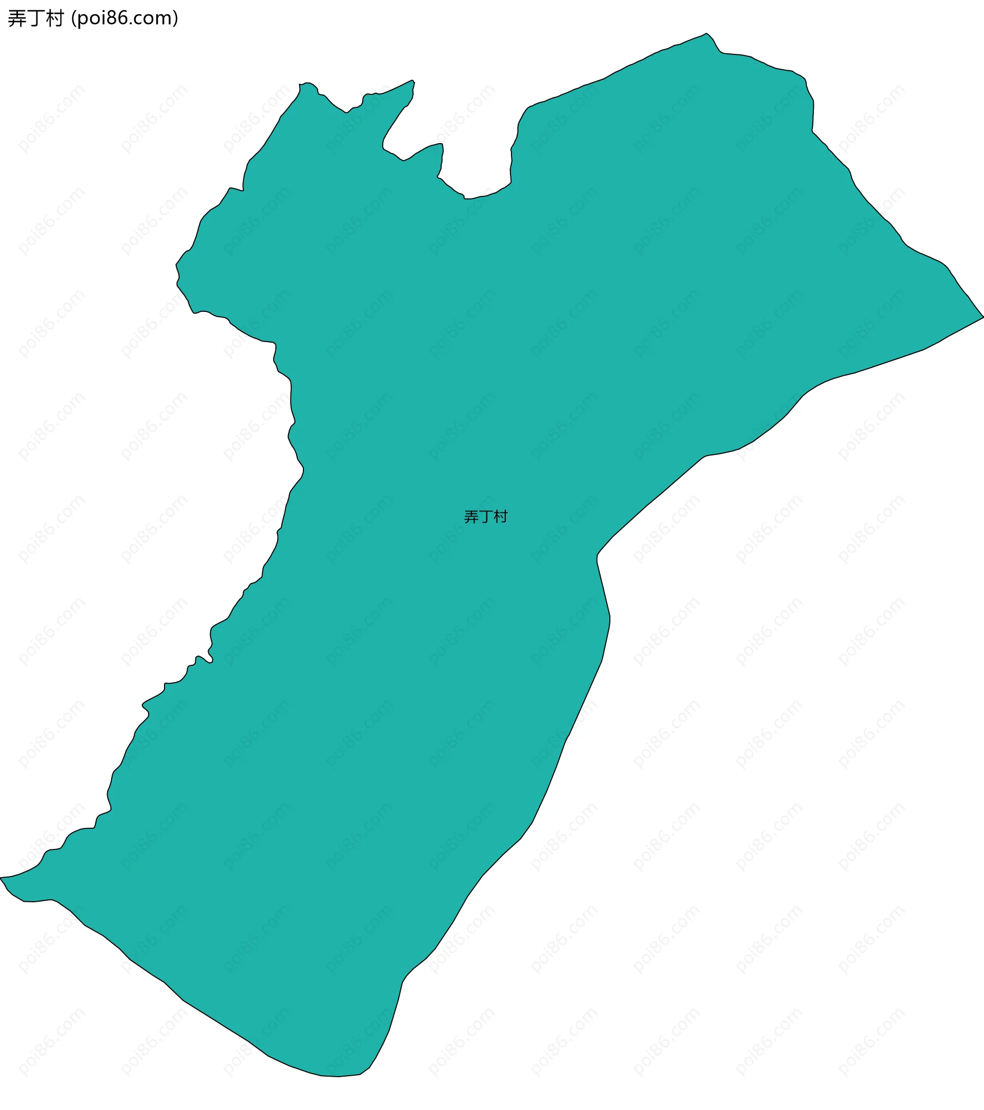 弄丁村边界地图