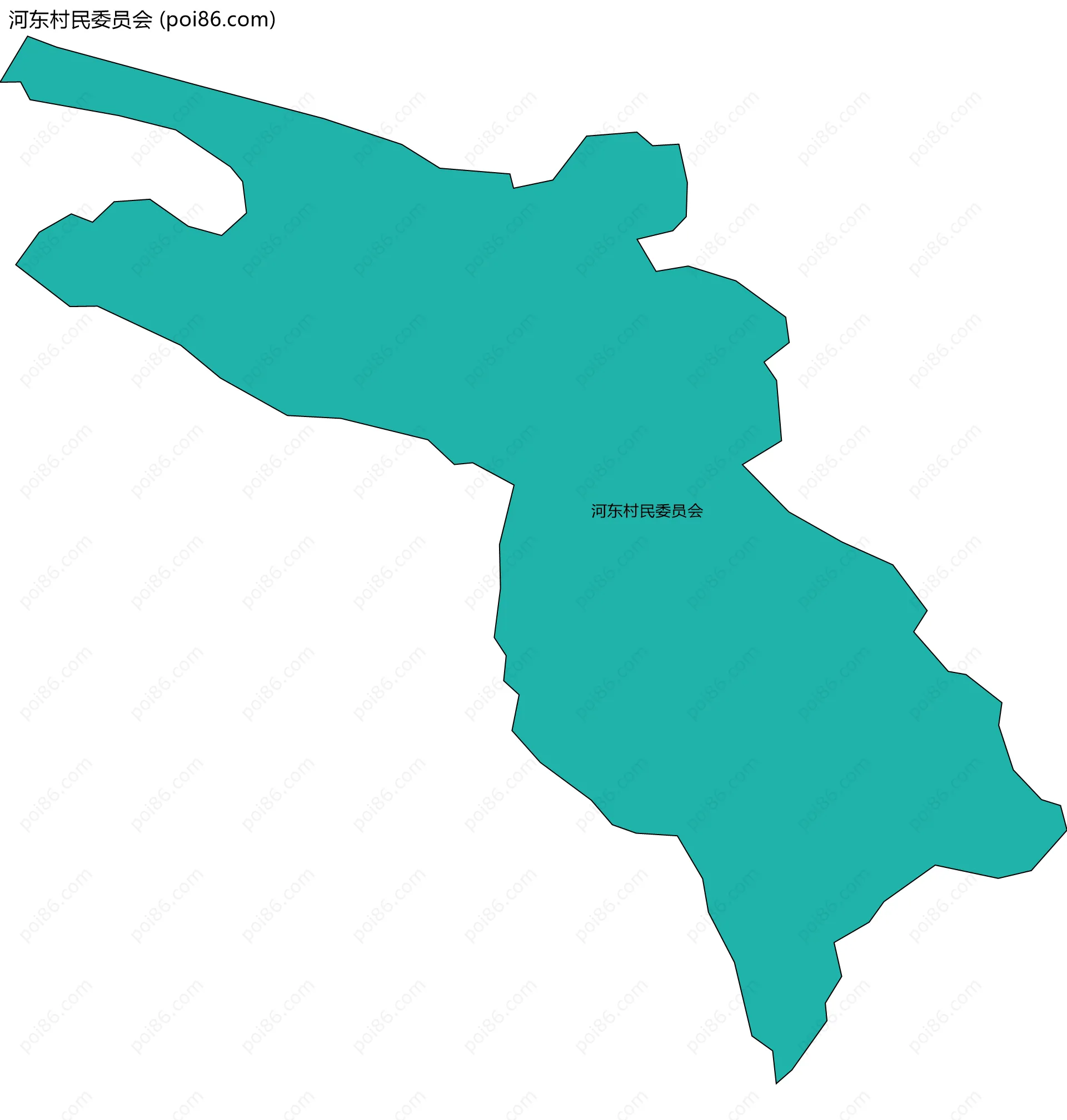 河东村民委员会边界地图