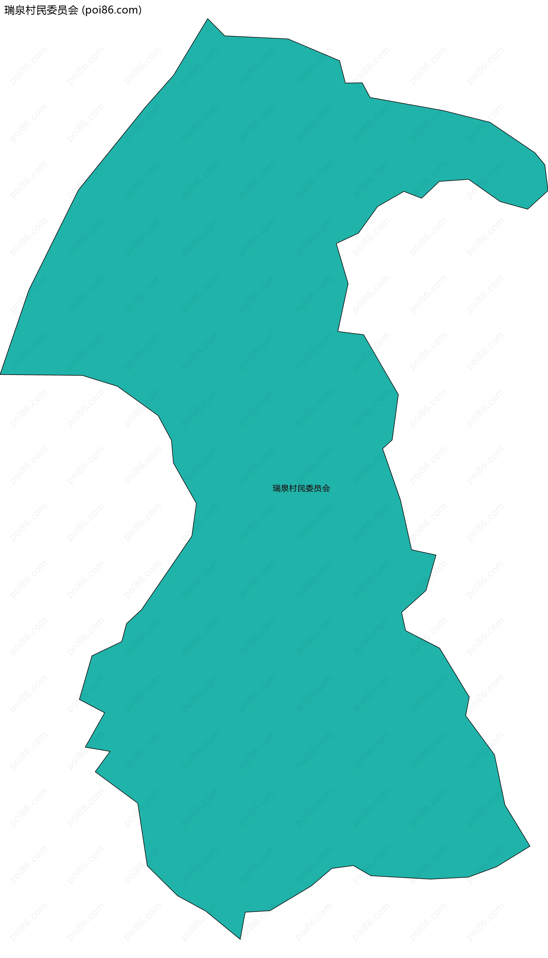 瑞泉村民委员会边界地图