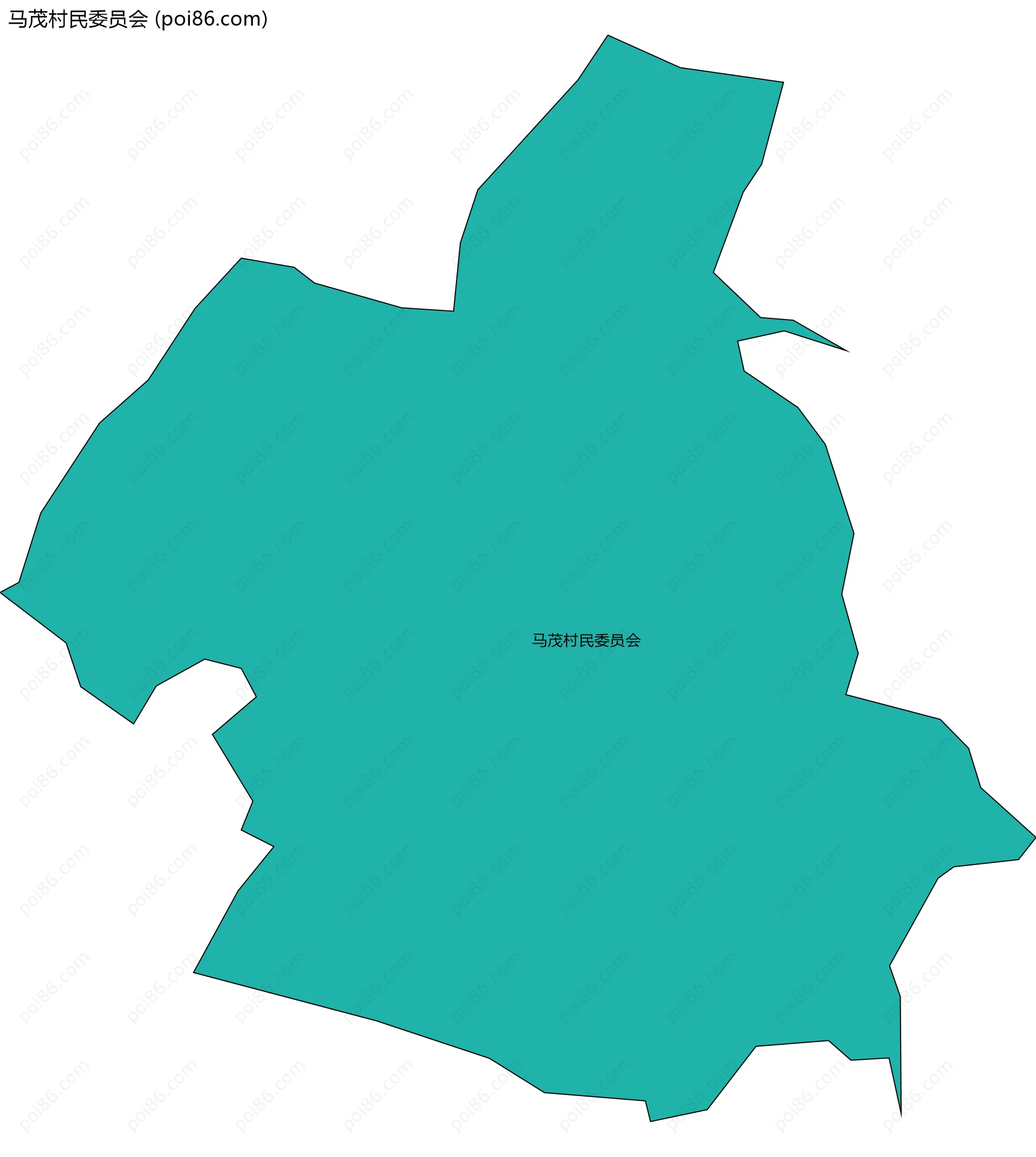 马茂村民委员会边界地图