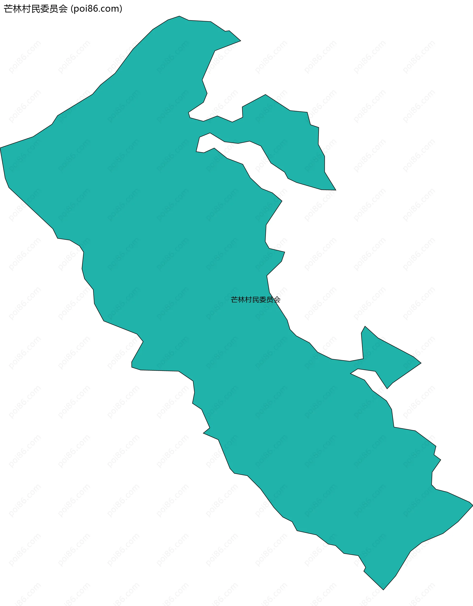 芒林村民委员会边界地图