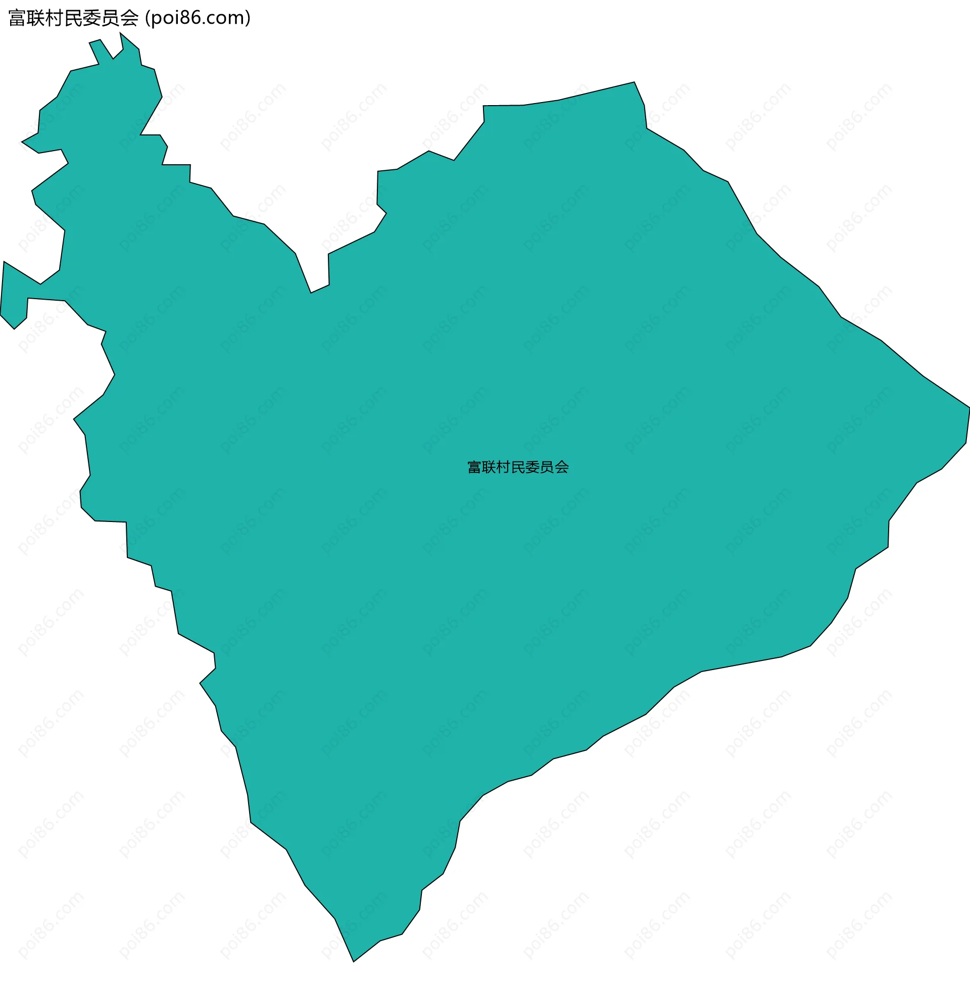 富联村民委员会边界地图