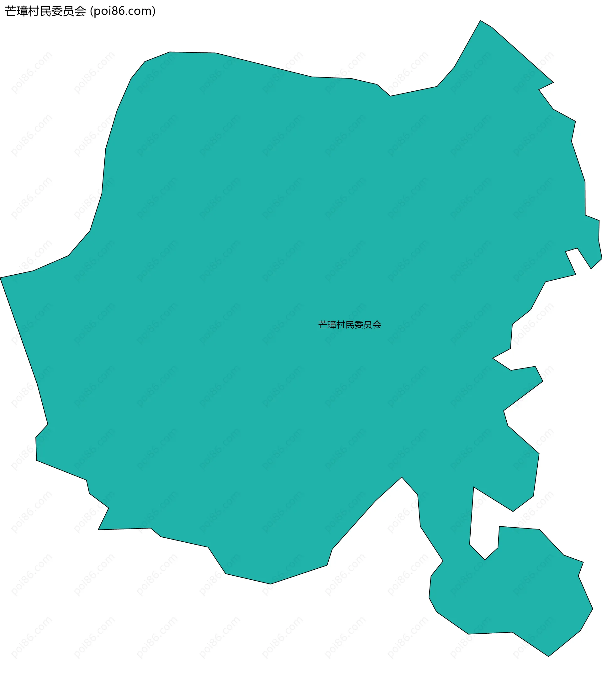 芒璋村民委员会边界地图