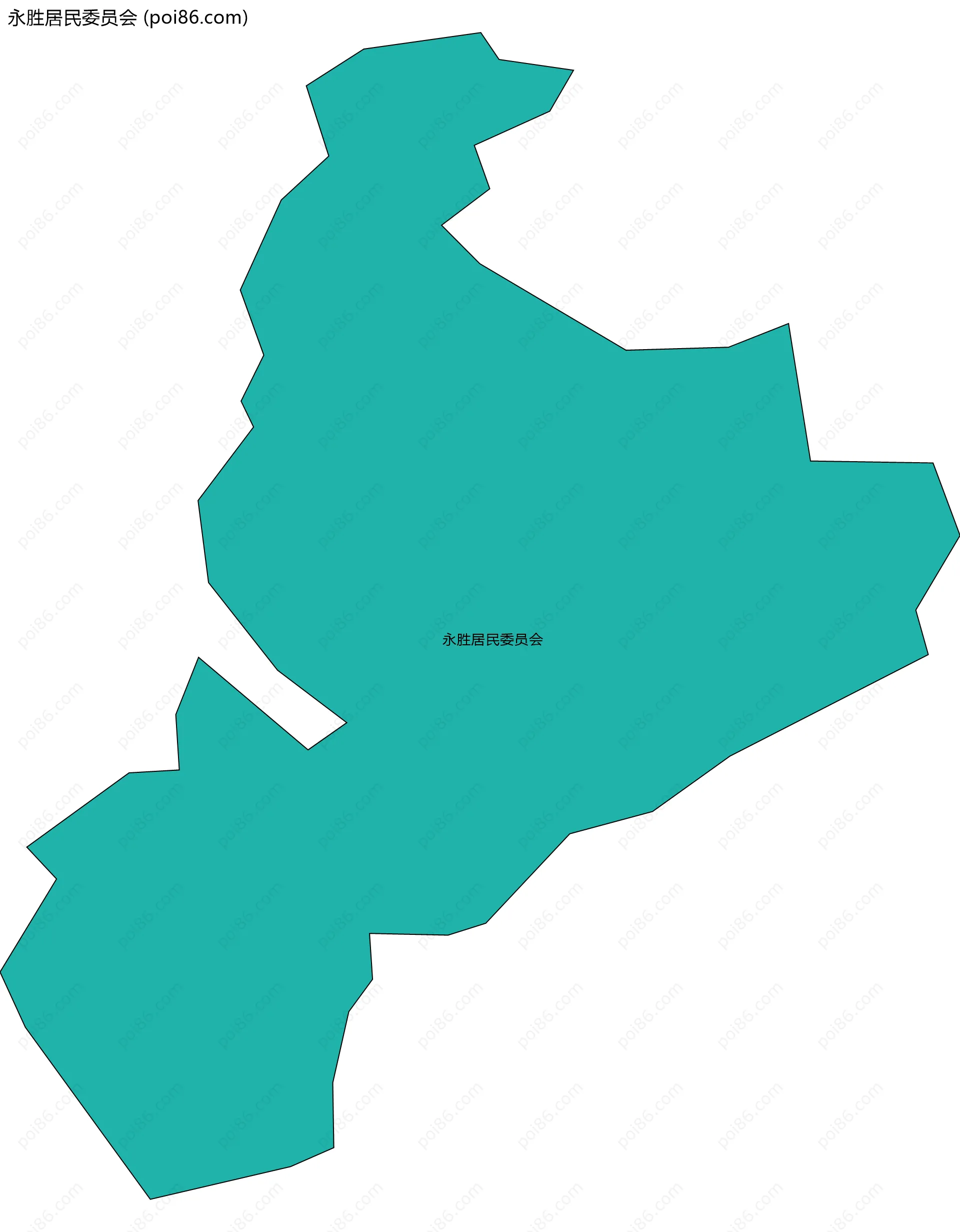 永胜居民委员会边界地图