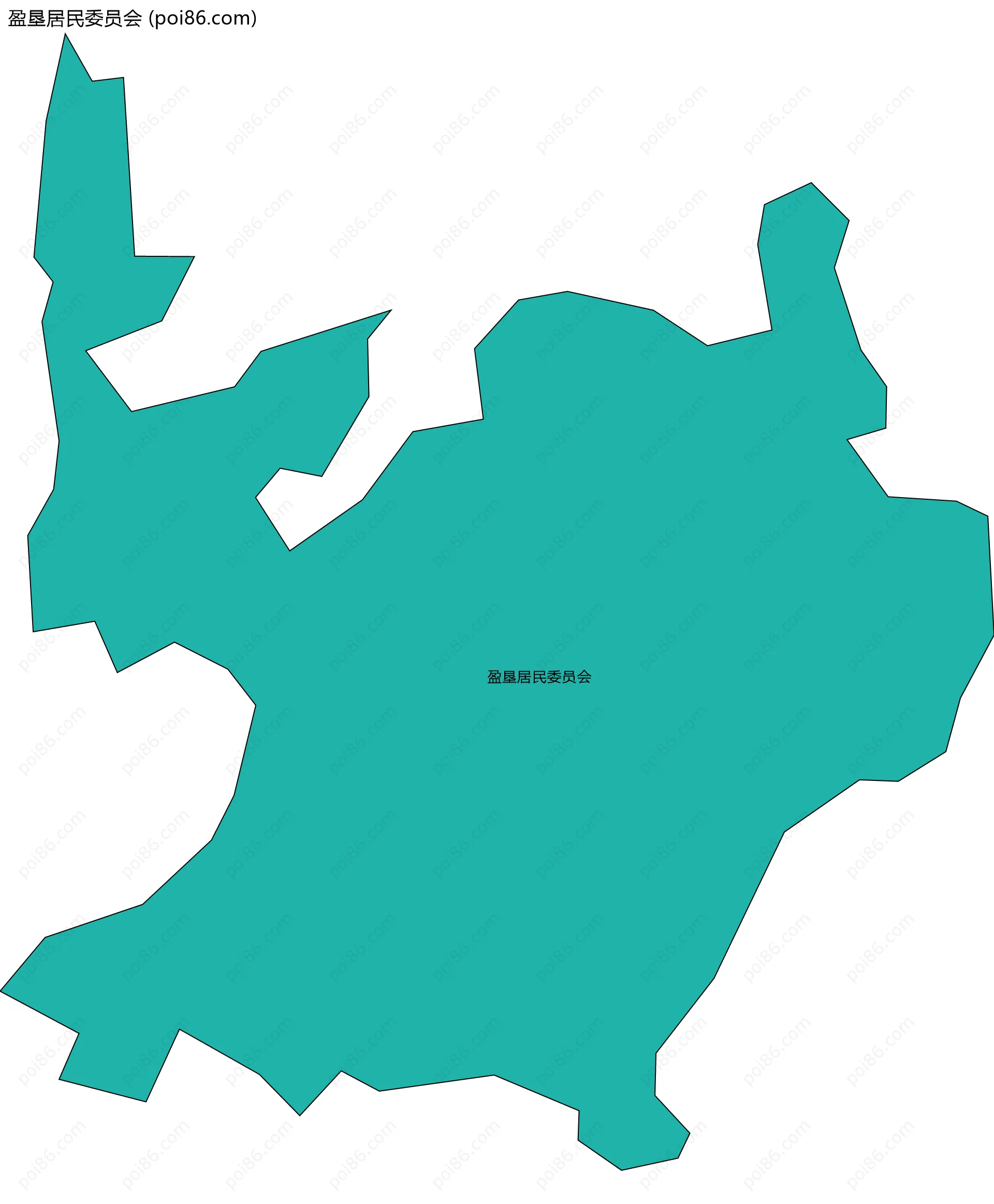 盈垦居民委员会边界地图