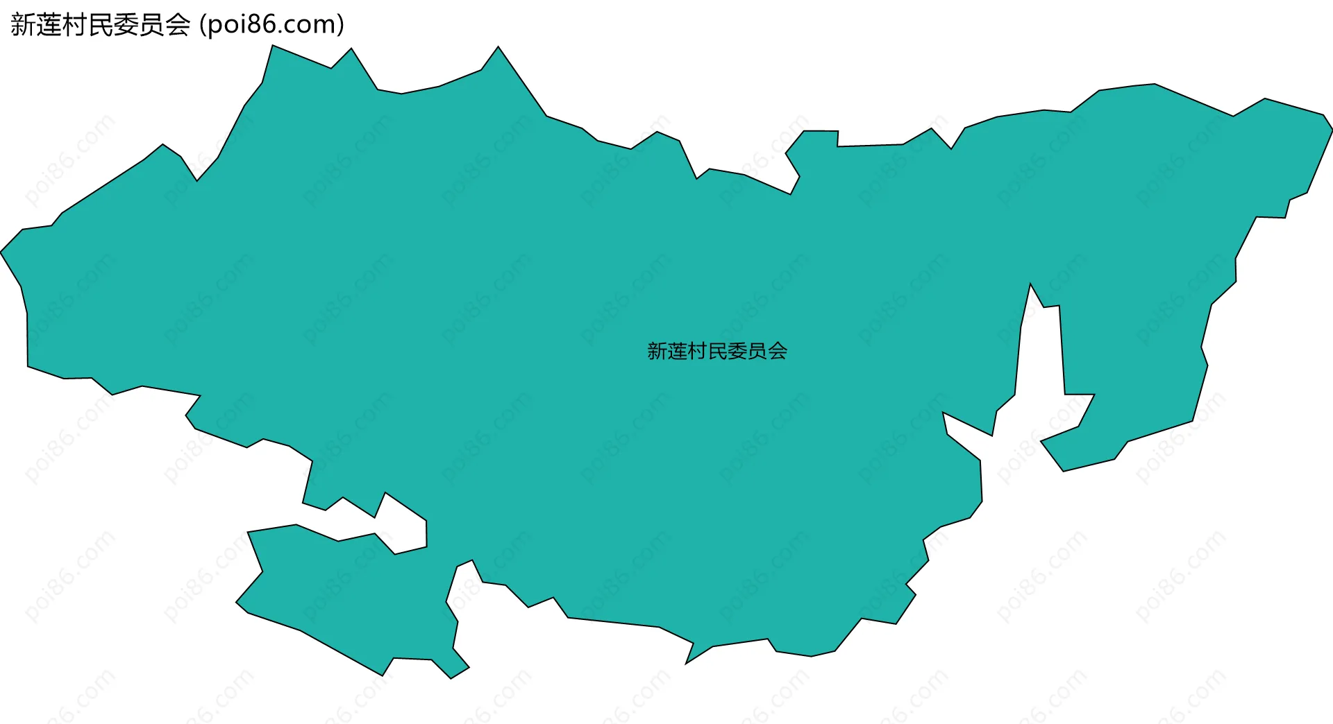 新莲村民委员会边界地图