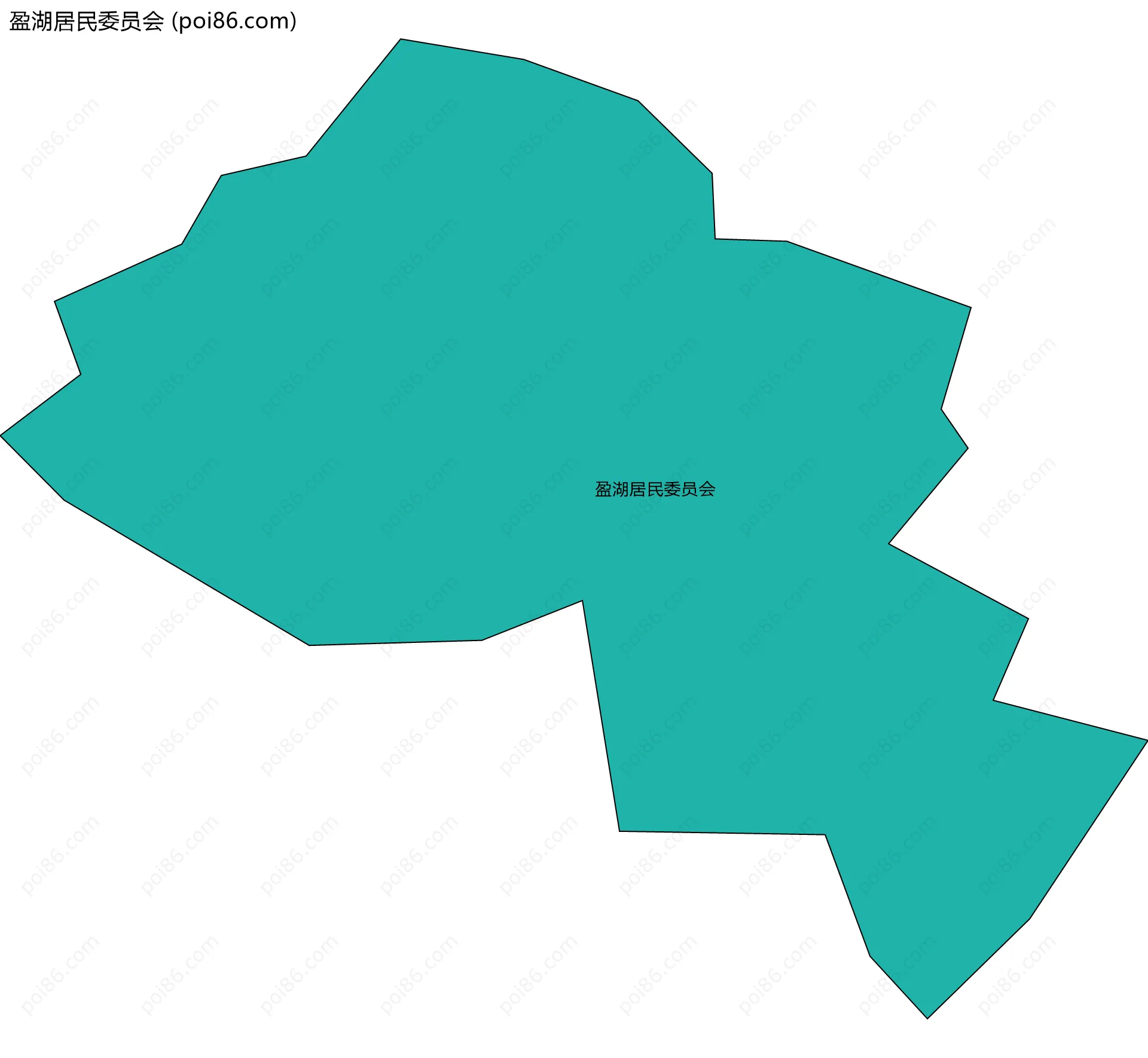 盈湖居民委员会边界地图