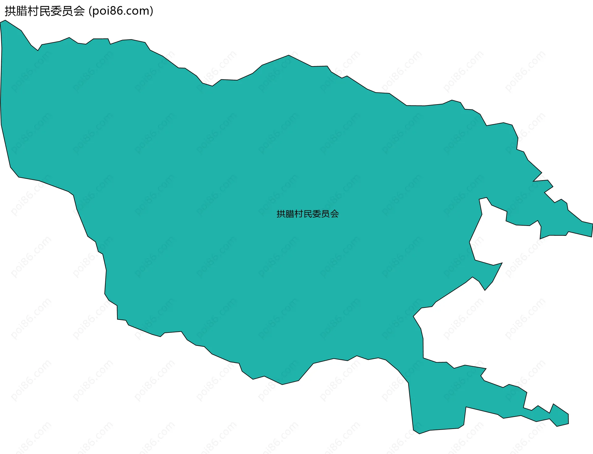 拱腊村民委员会边界地图