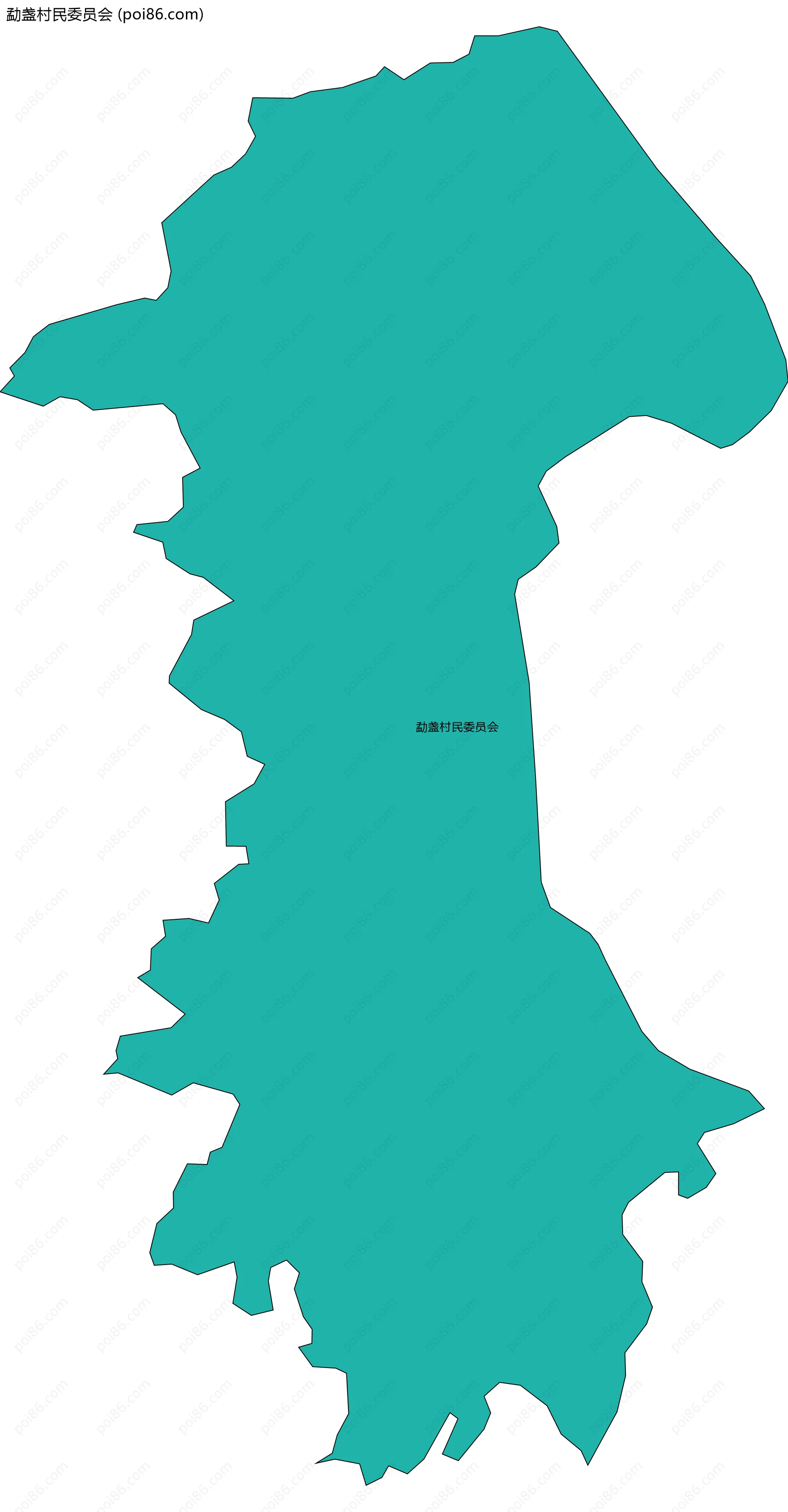 勐盏村民委员会边界地图