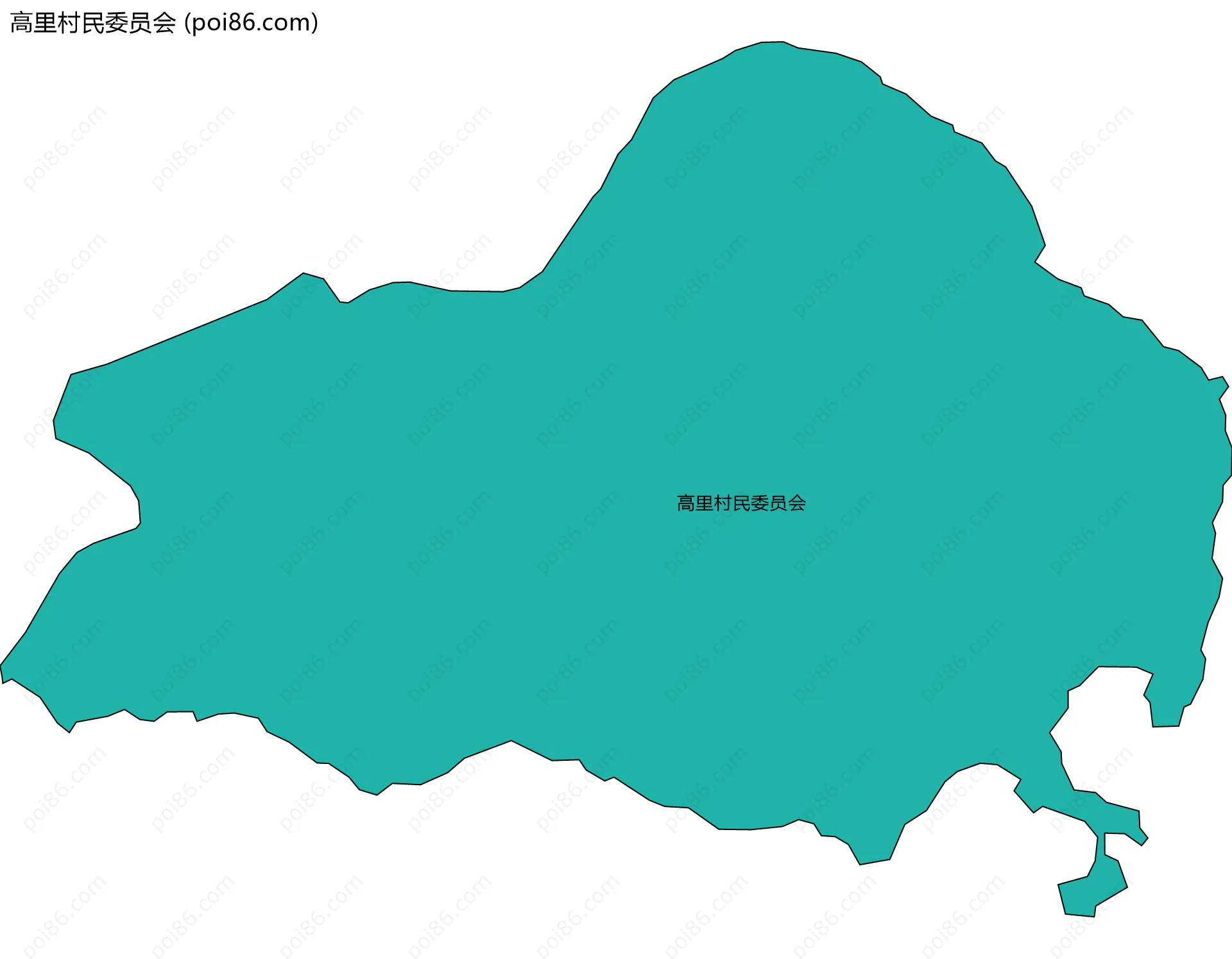 高里村民委员会边界地图