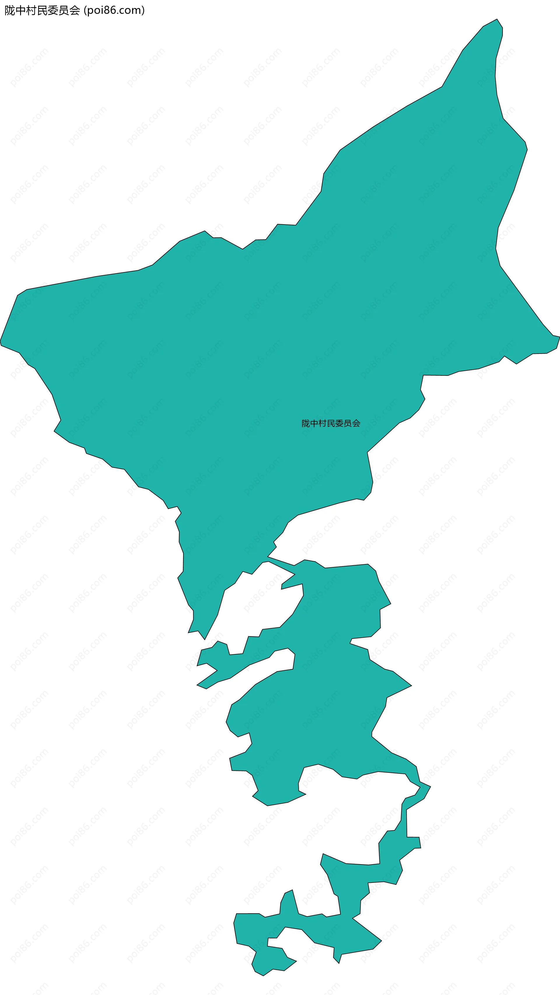 陇中村民委员会边界地图