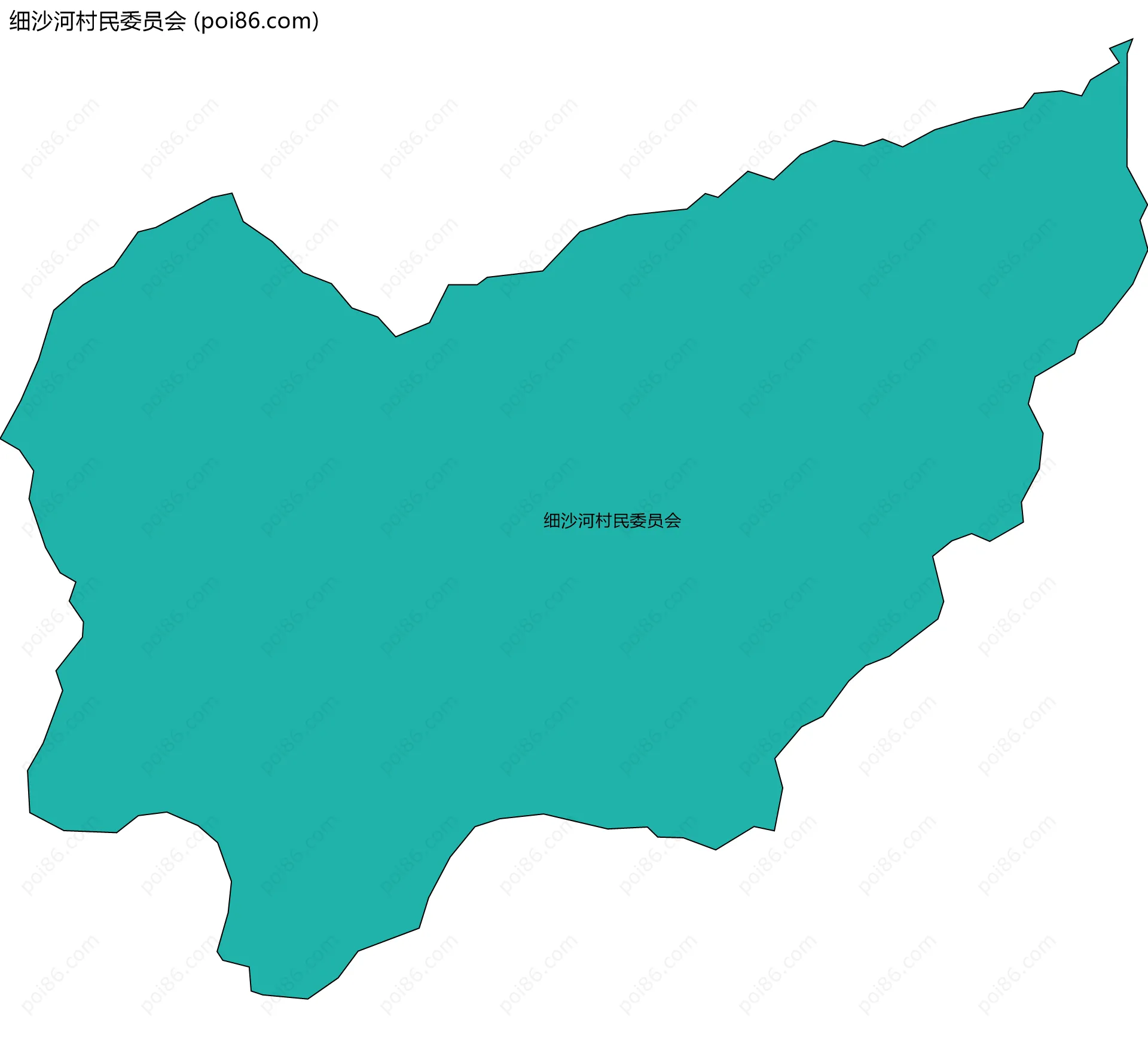 细沙河村民委员会边界地图