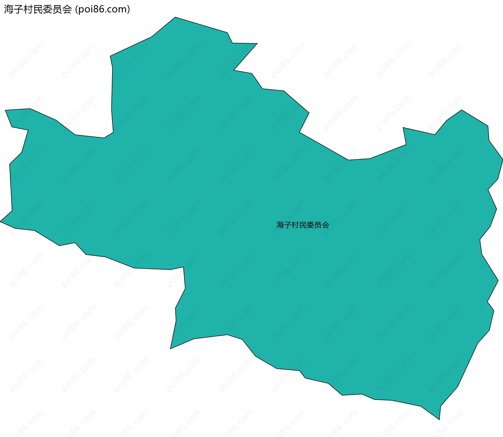 海子村民委员会边界地图