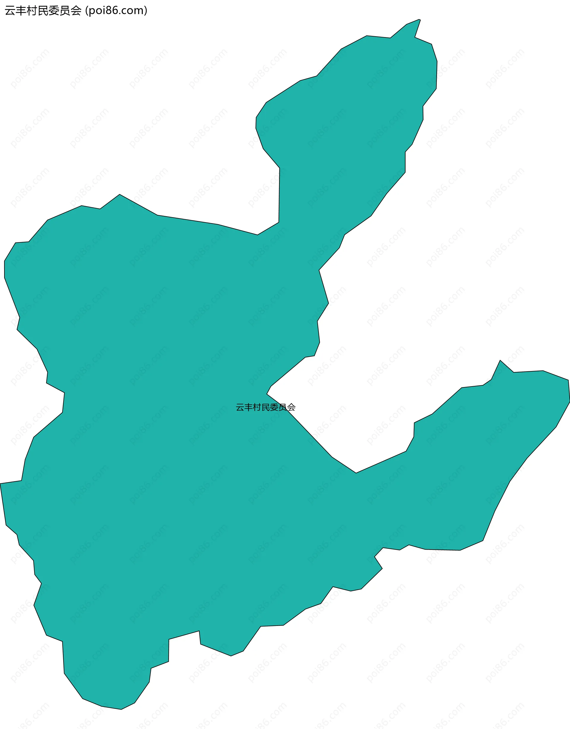 云丰村民委员会边界地图