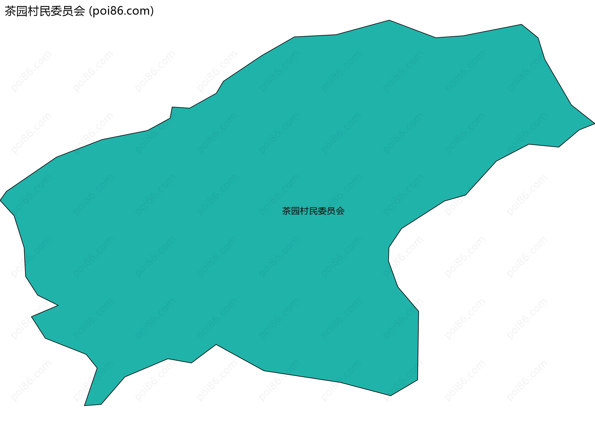 茶园村民委员会边界地图