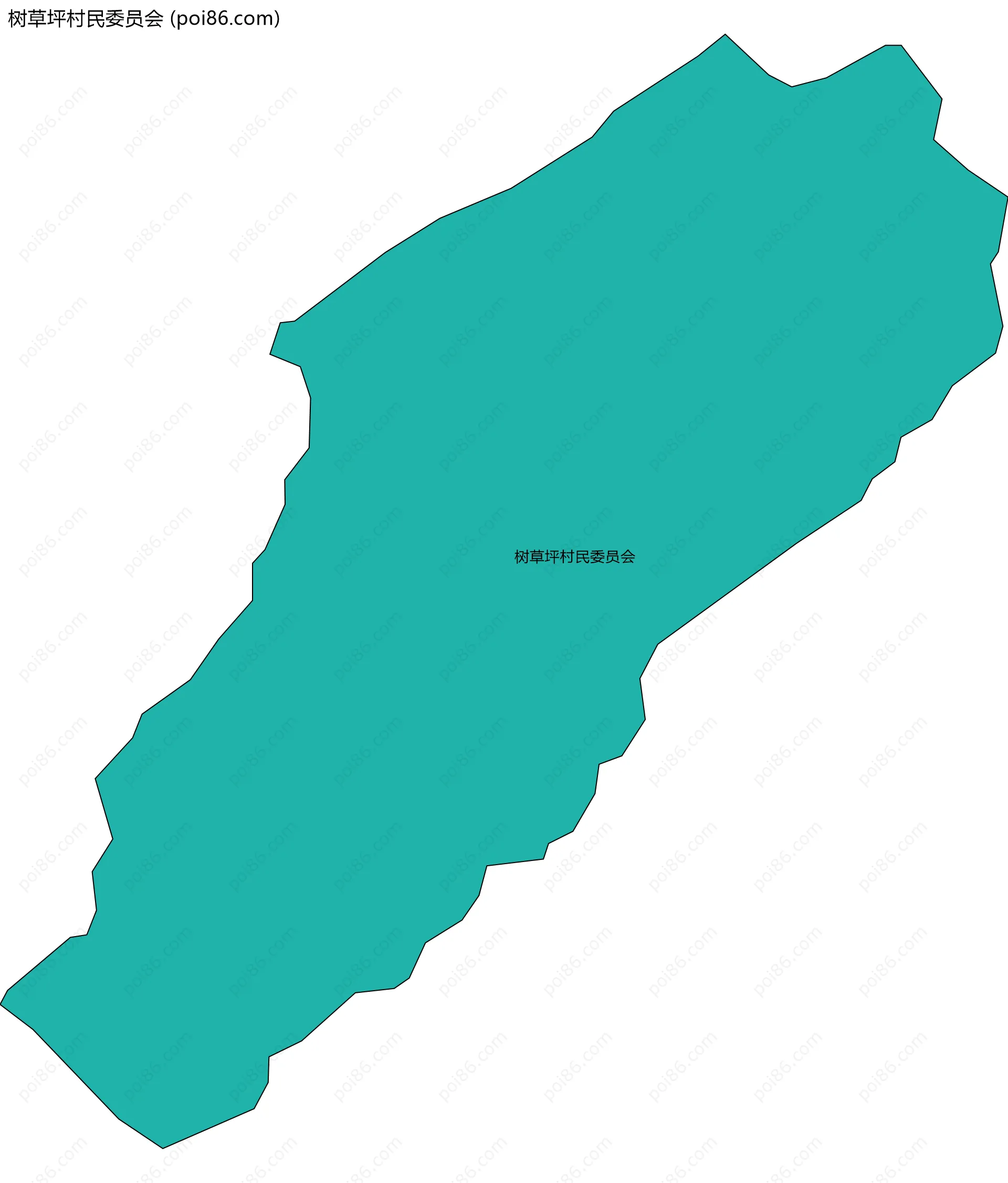 树草坪村民委员会边界地图