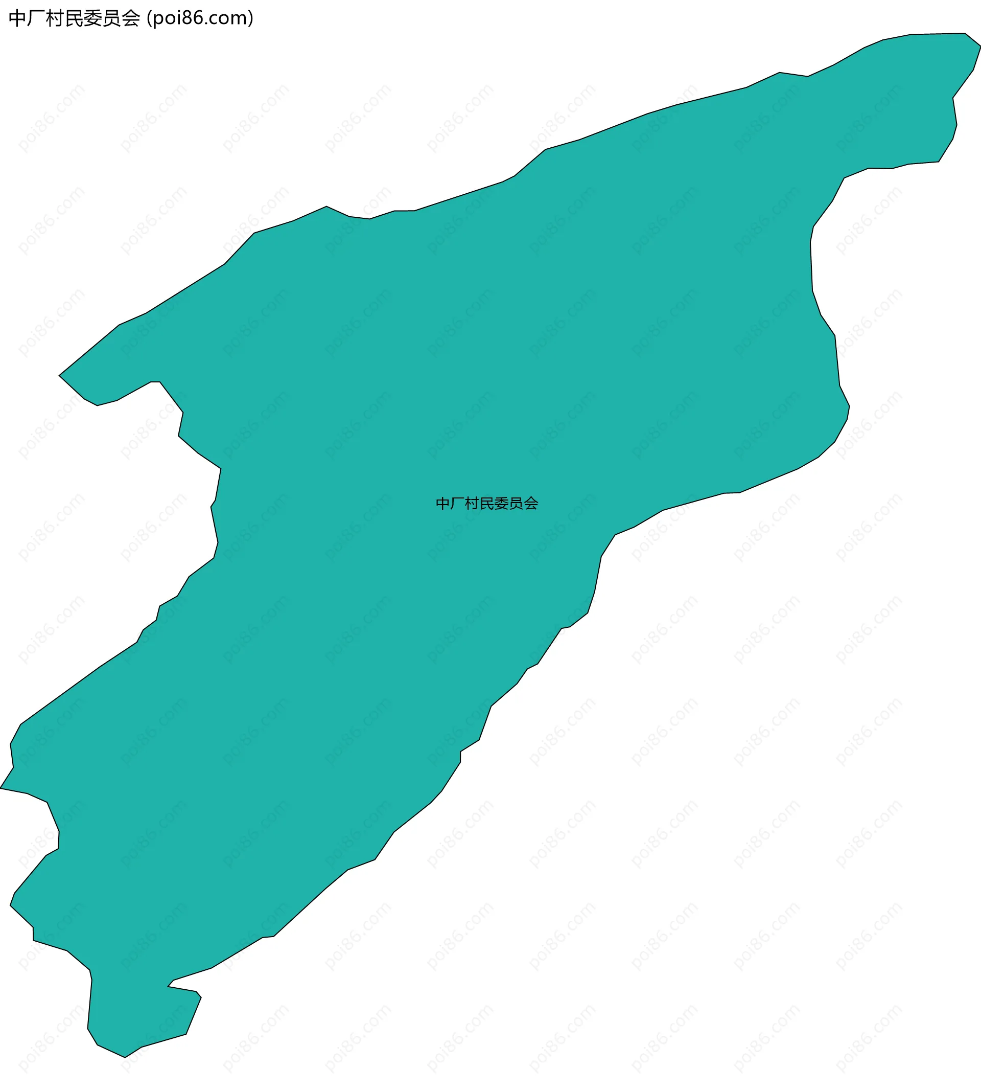 中厂村民委员会边界地图