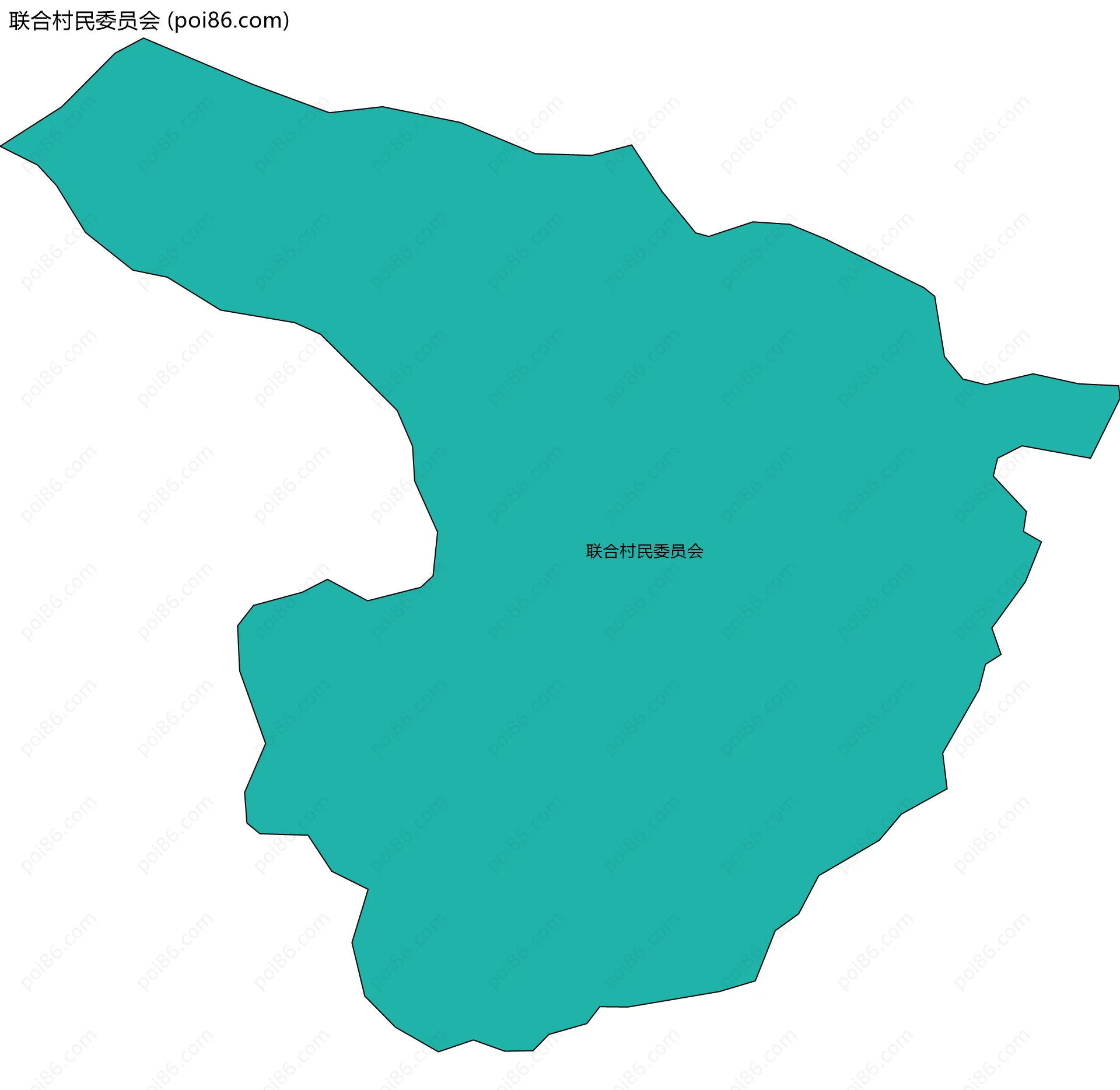 联合村民委员会边界地图