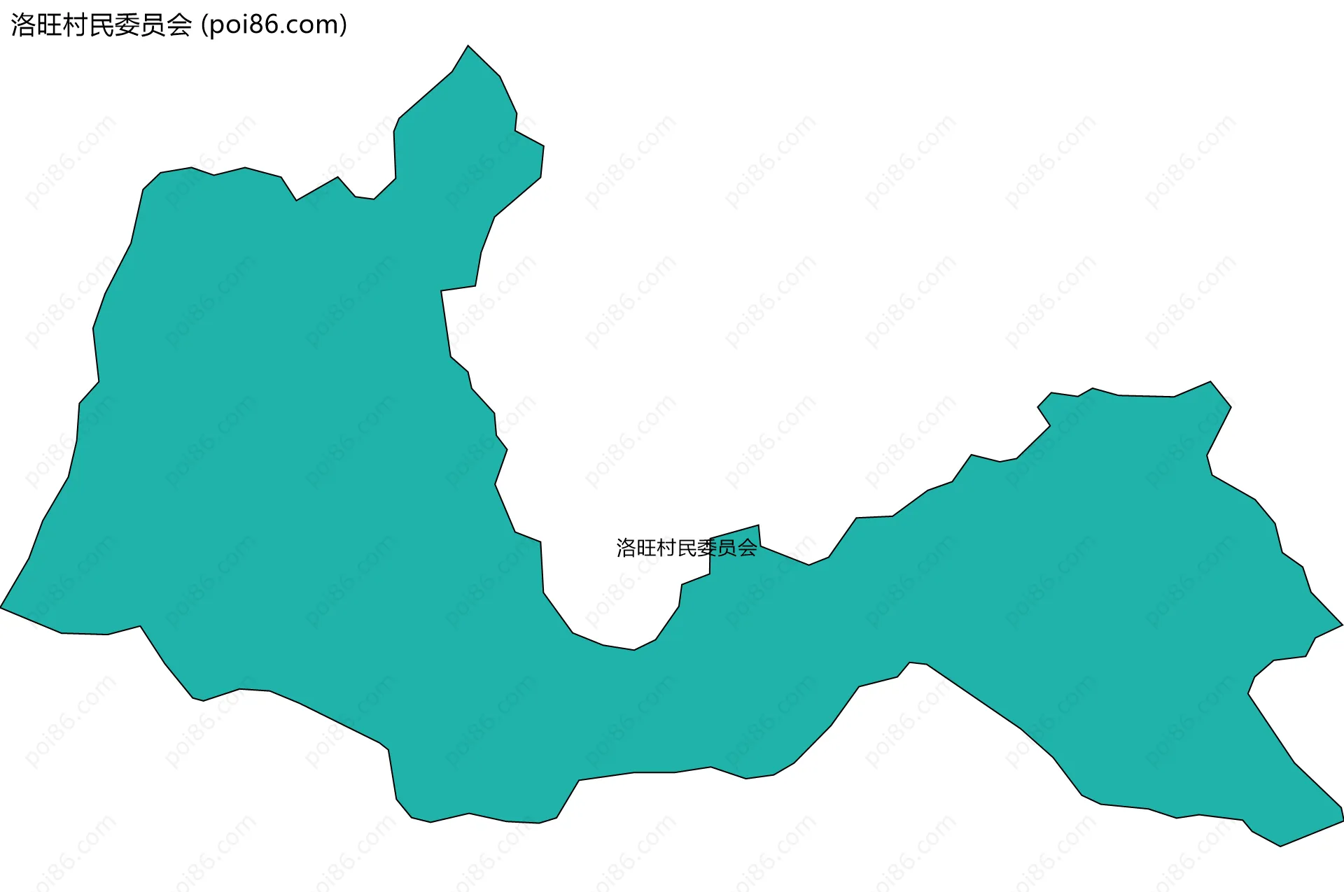 洛旺村民委员会边界地图