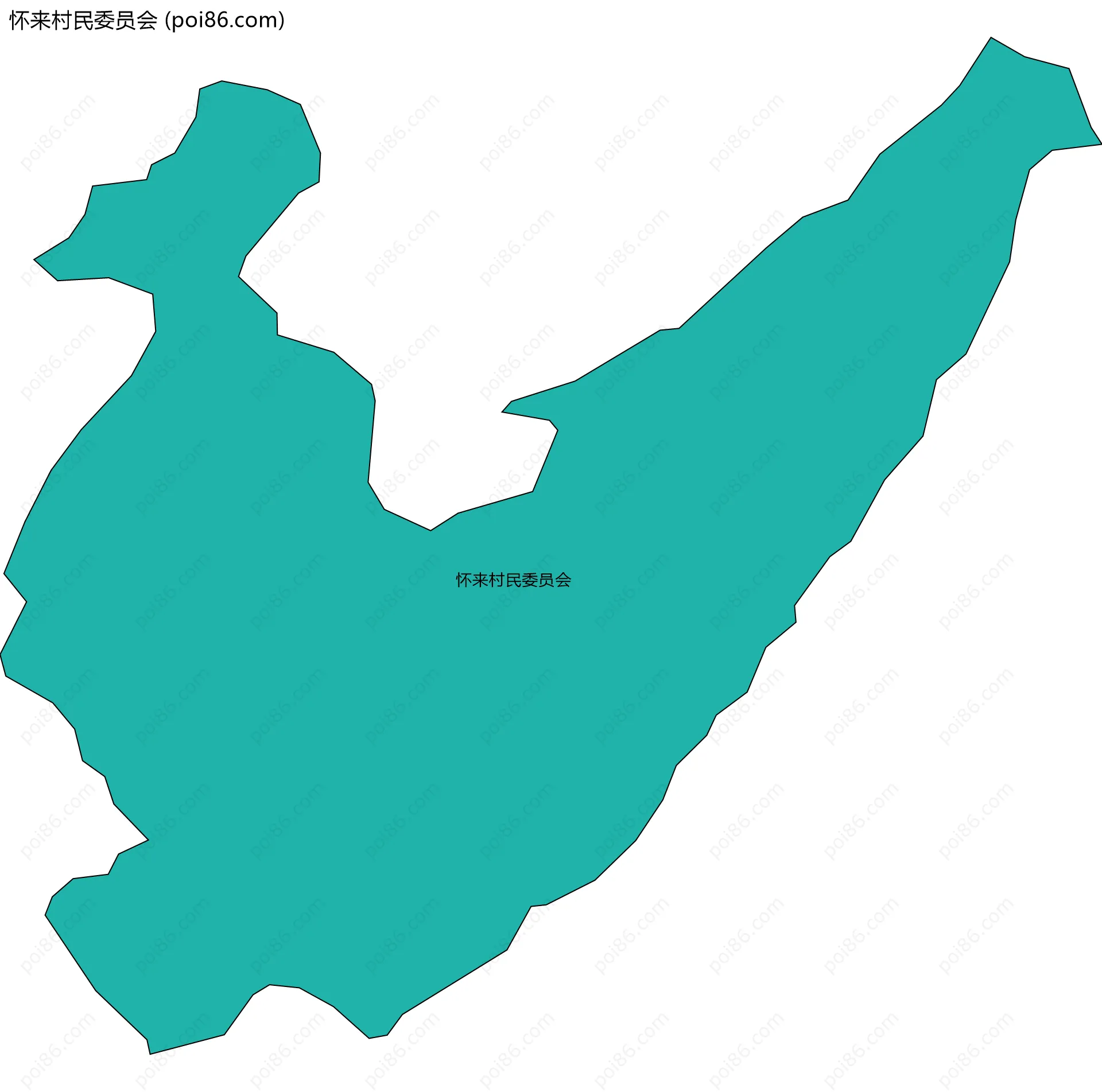 怀来村民委员会边界地图