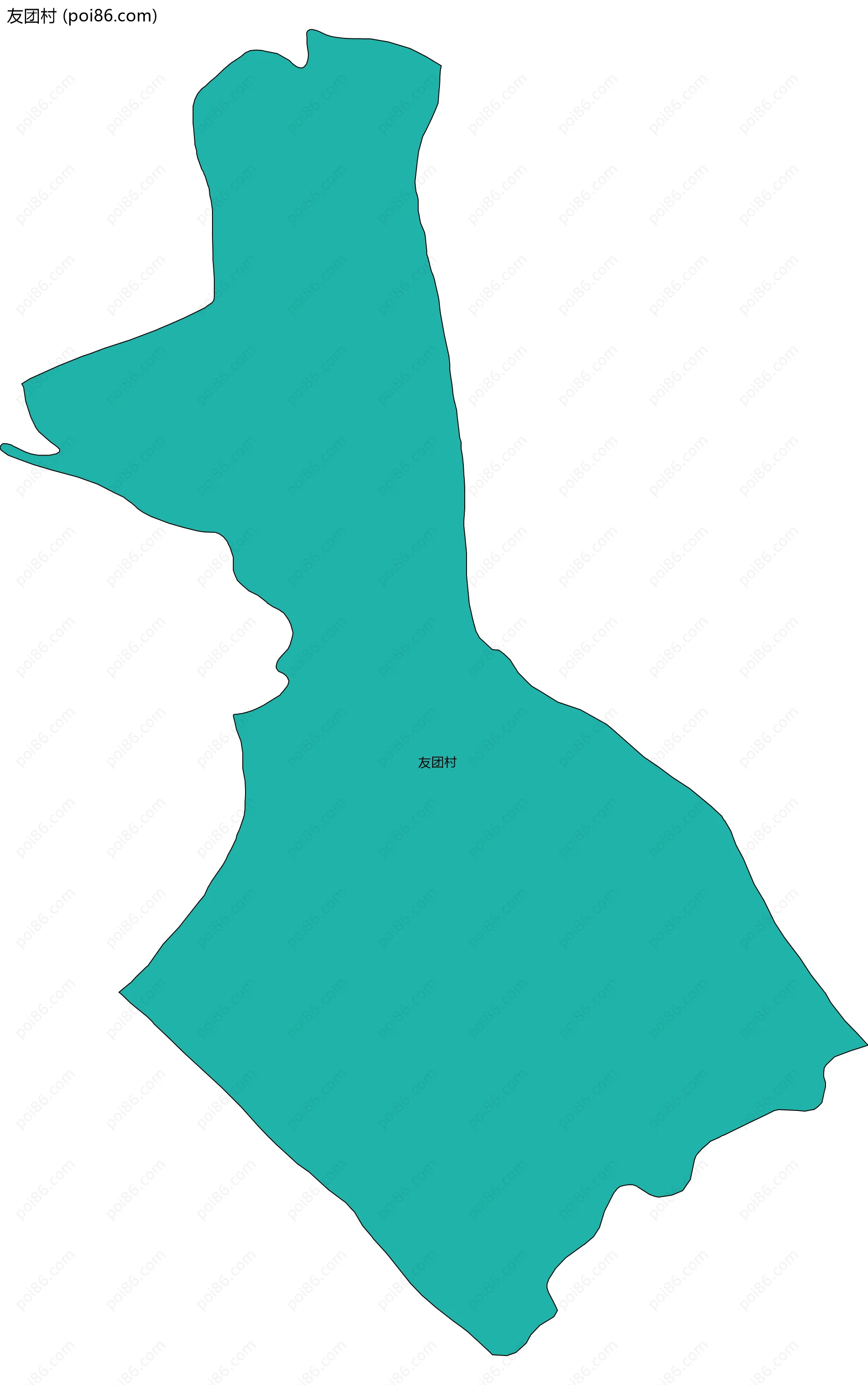 友团村边界地图