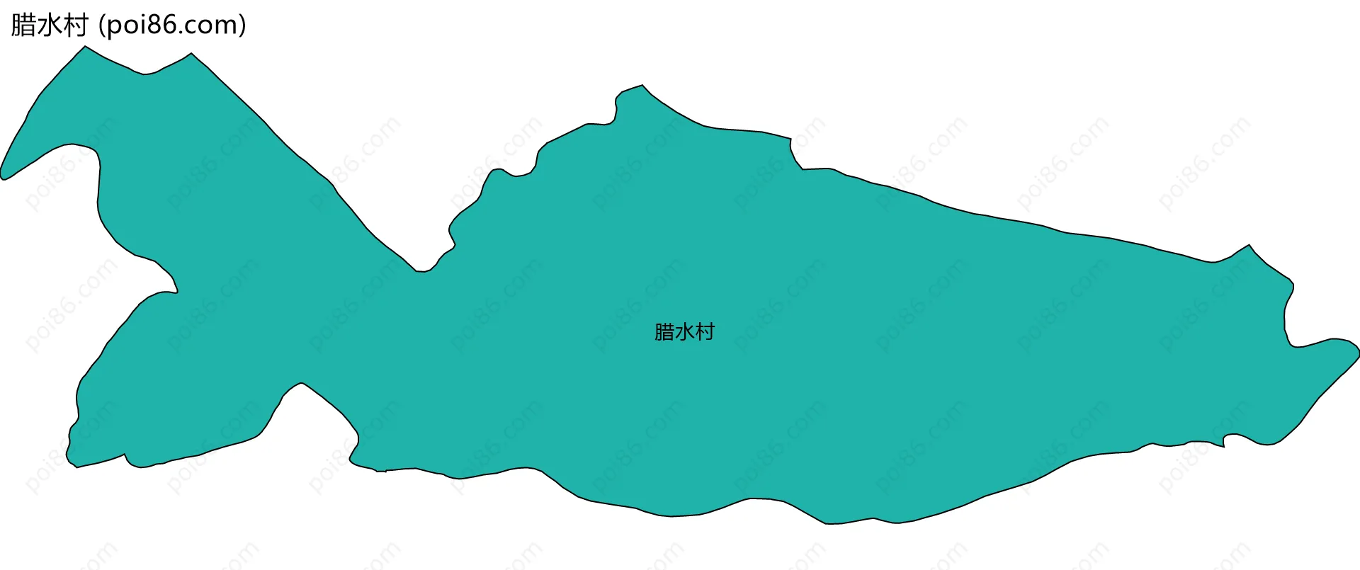 腊水村边界地图