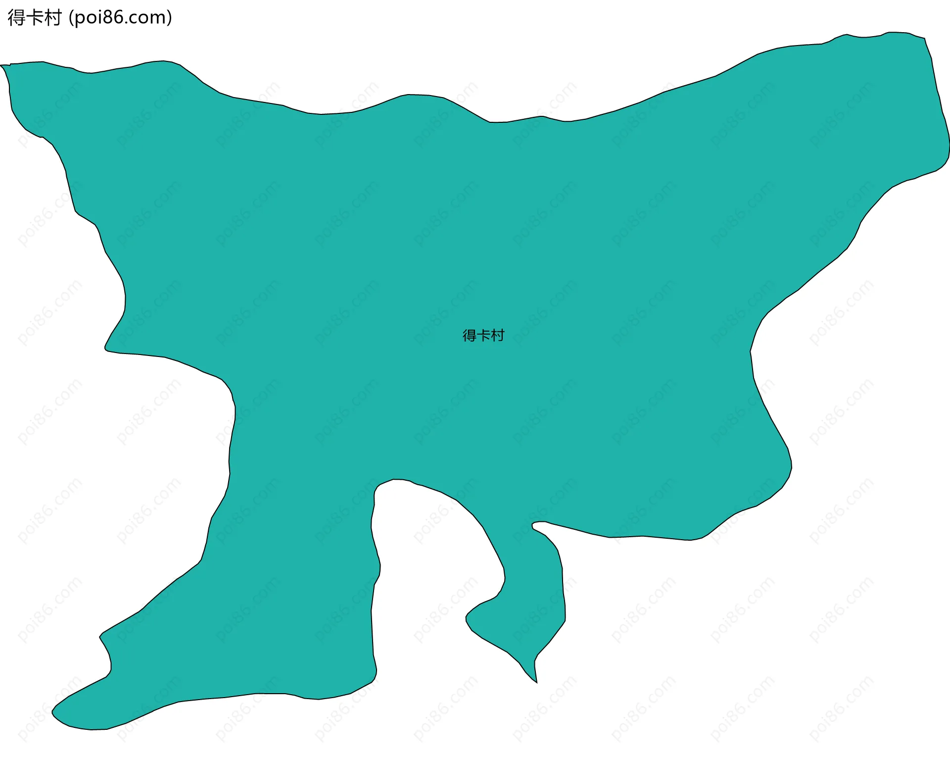 得卡村边界地图