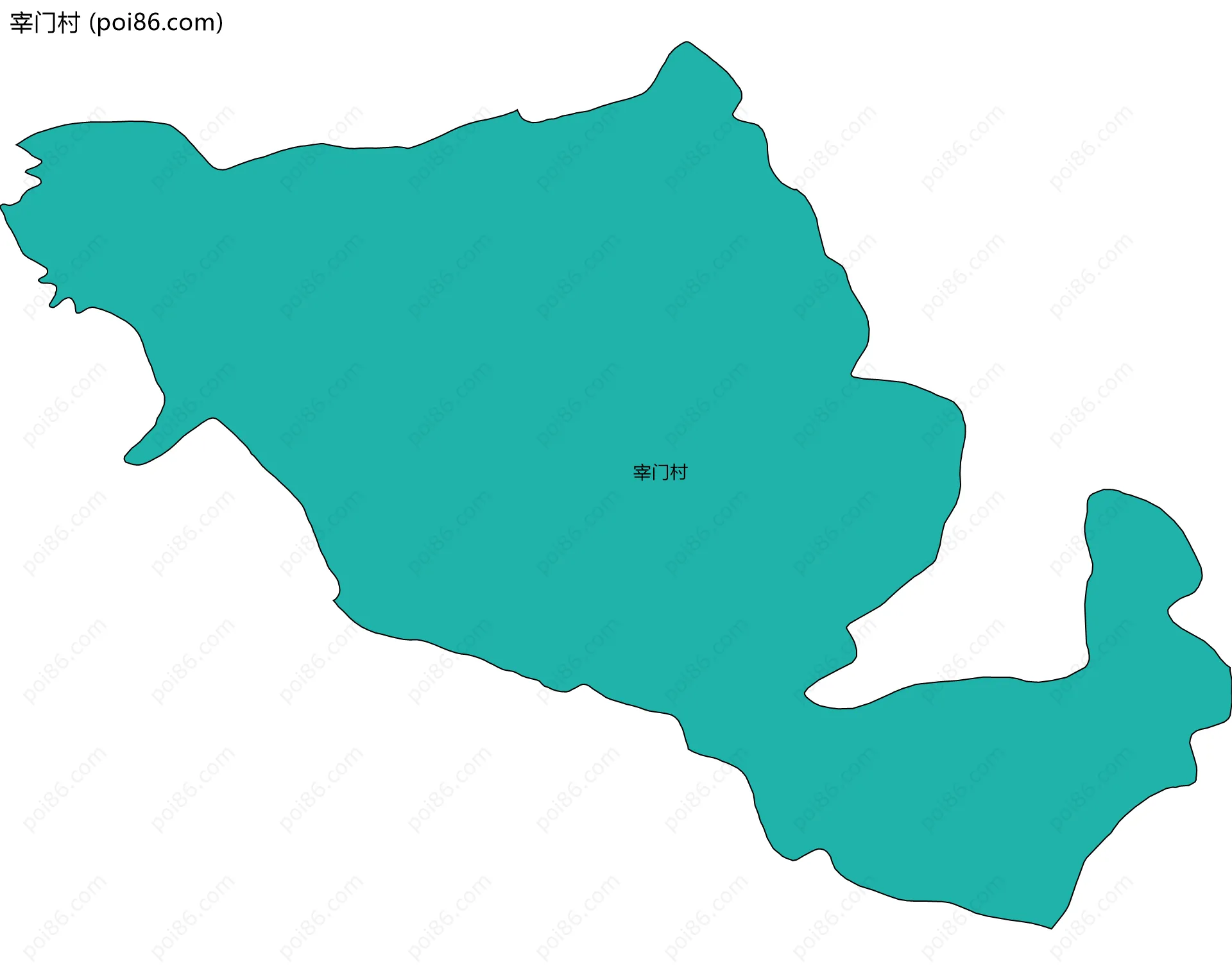 宰门村边界地图