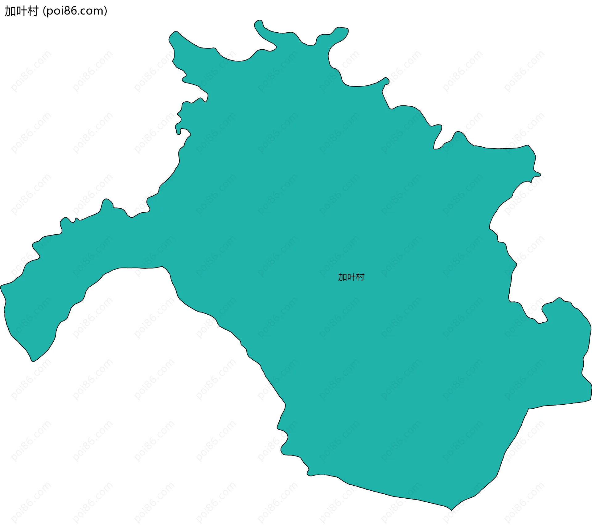 加叶村边界地图