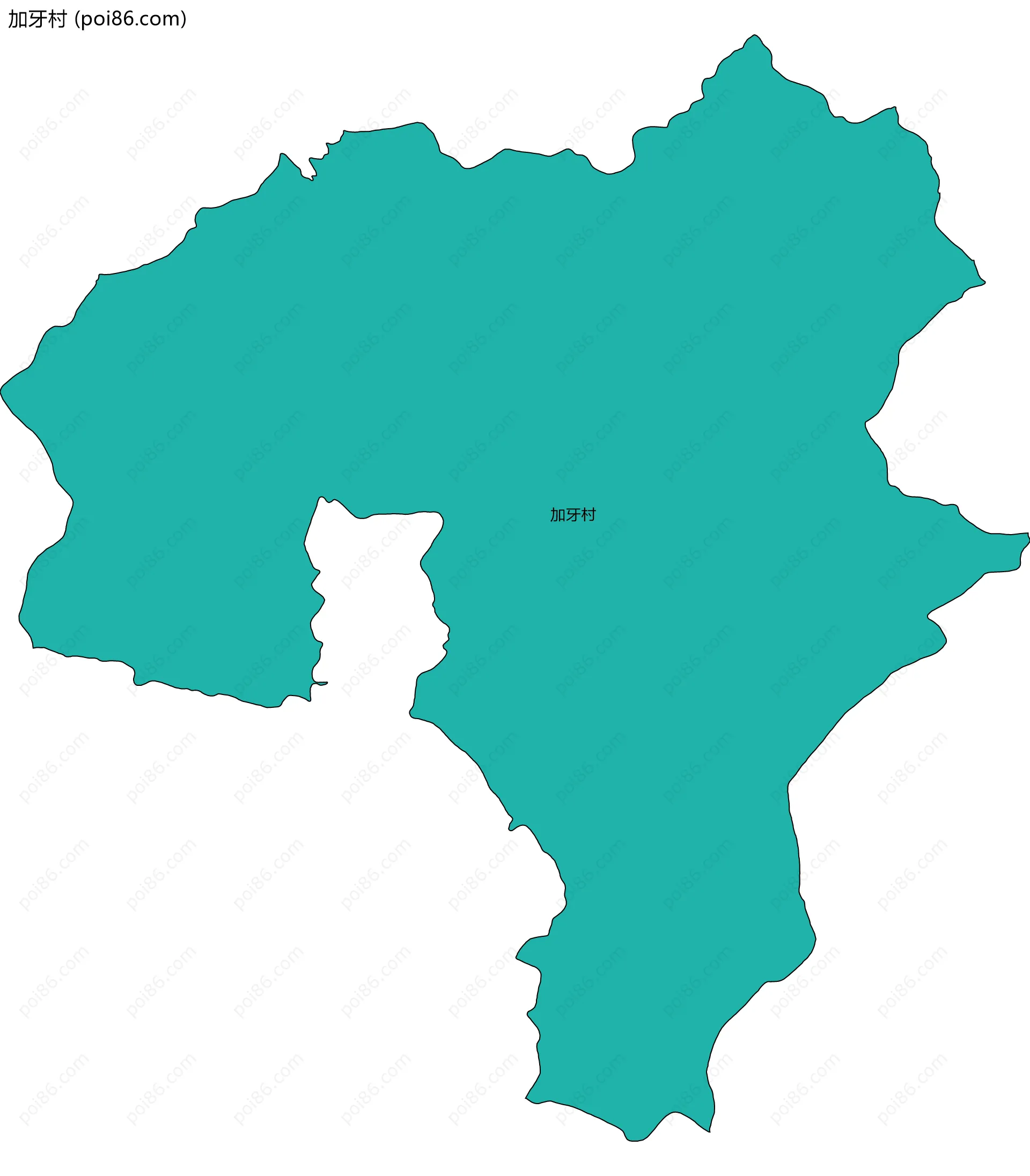 加牙村边界地图