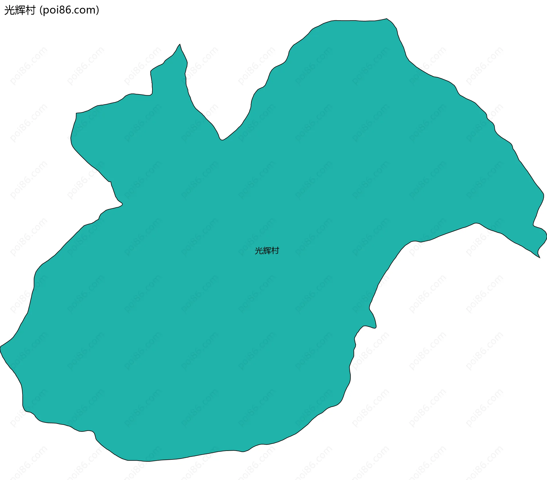 光辉村边界地图