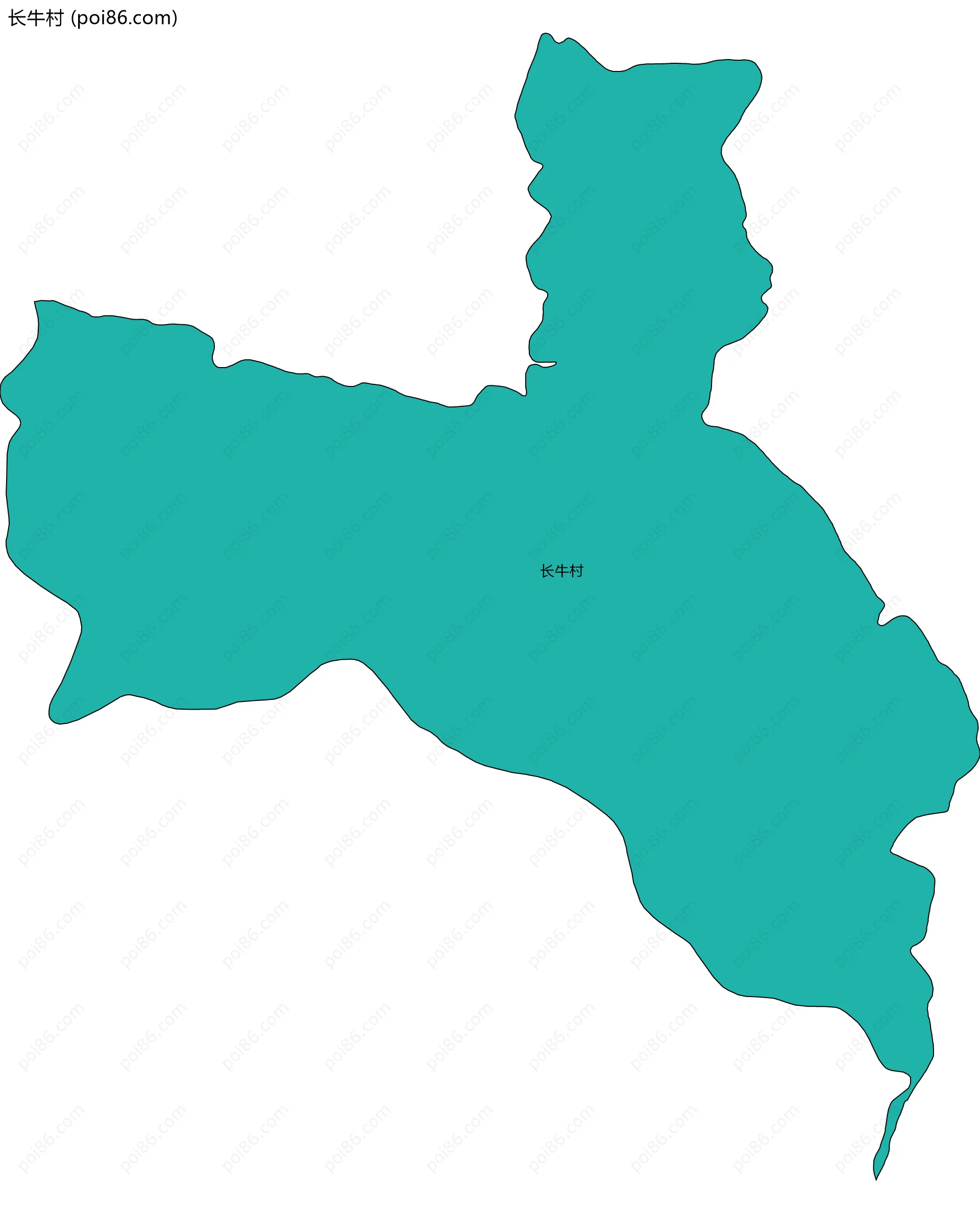 长牛村边界地图